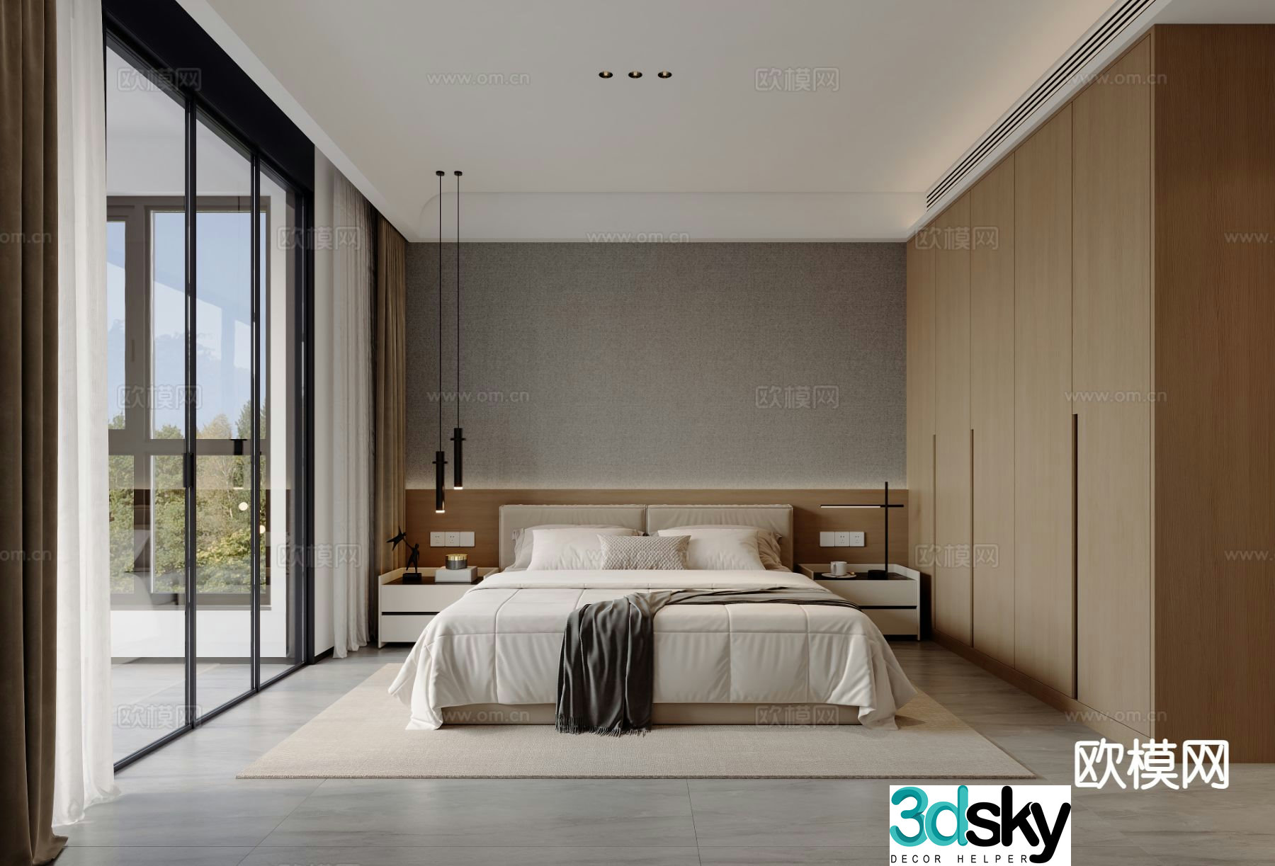 Wabi Sabi bedroom master bedroom 3d model
