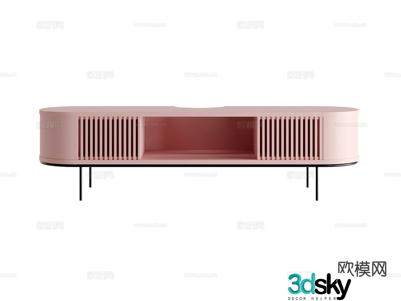 Cream style TV cabinet 3d model