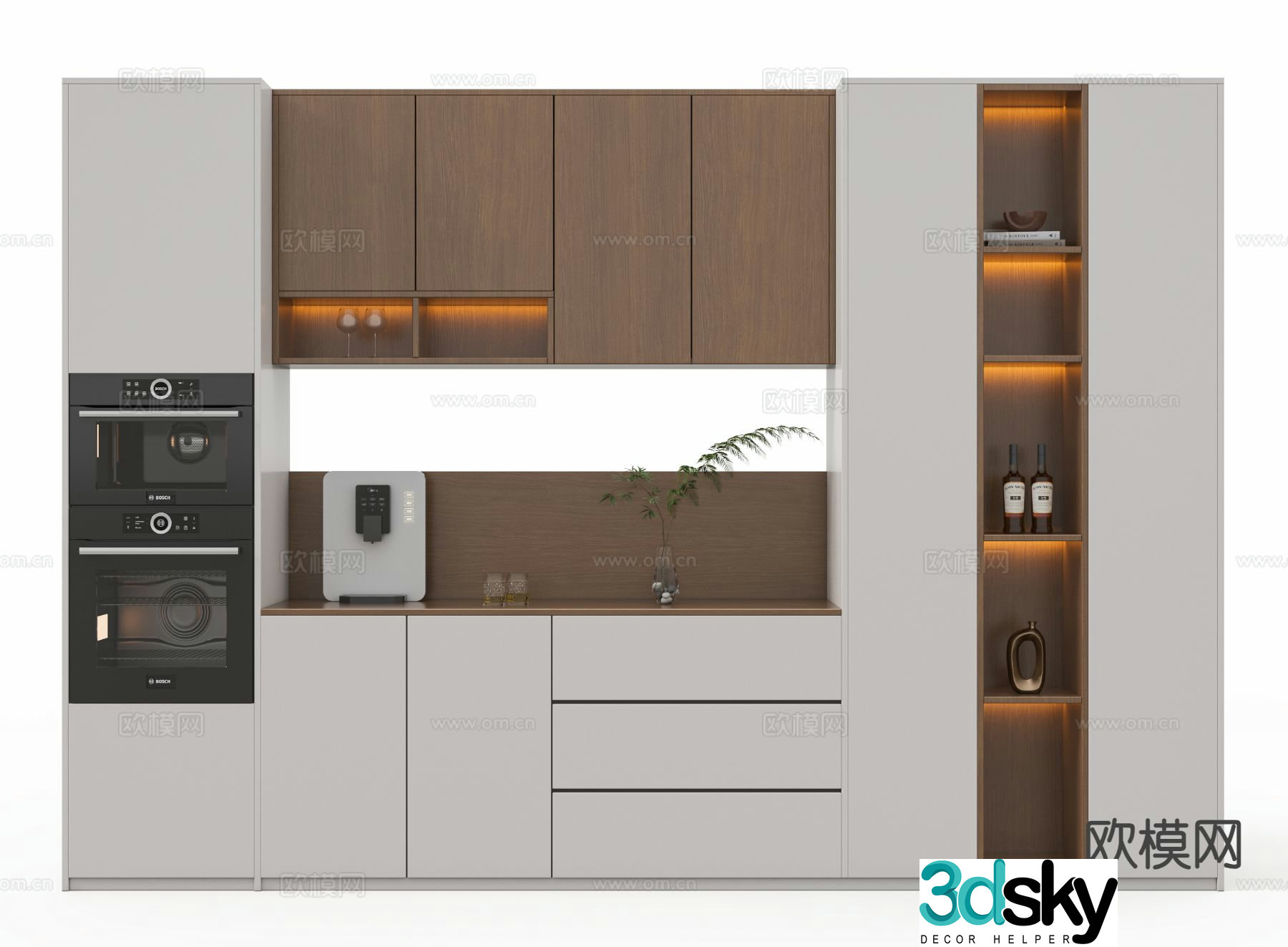 Medieval style wine cabinet 3D model