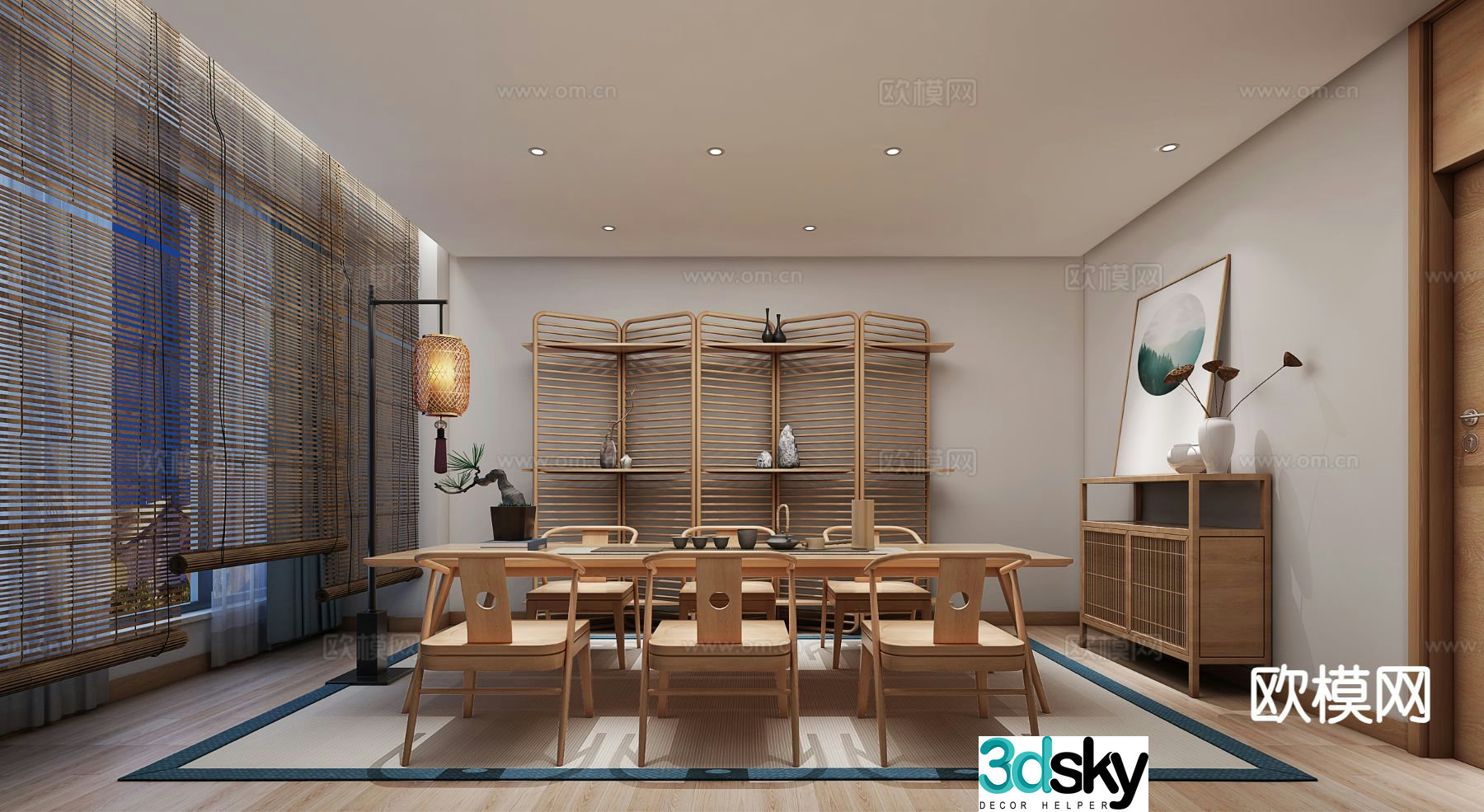 New Chinese tea room 3d model