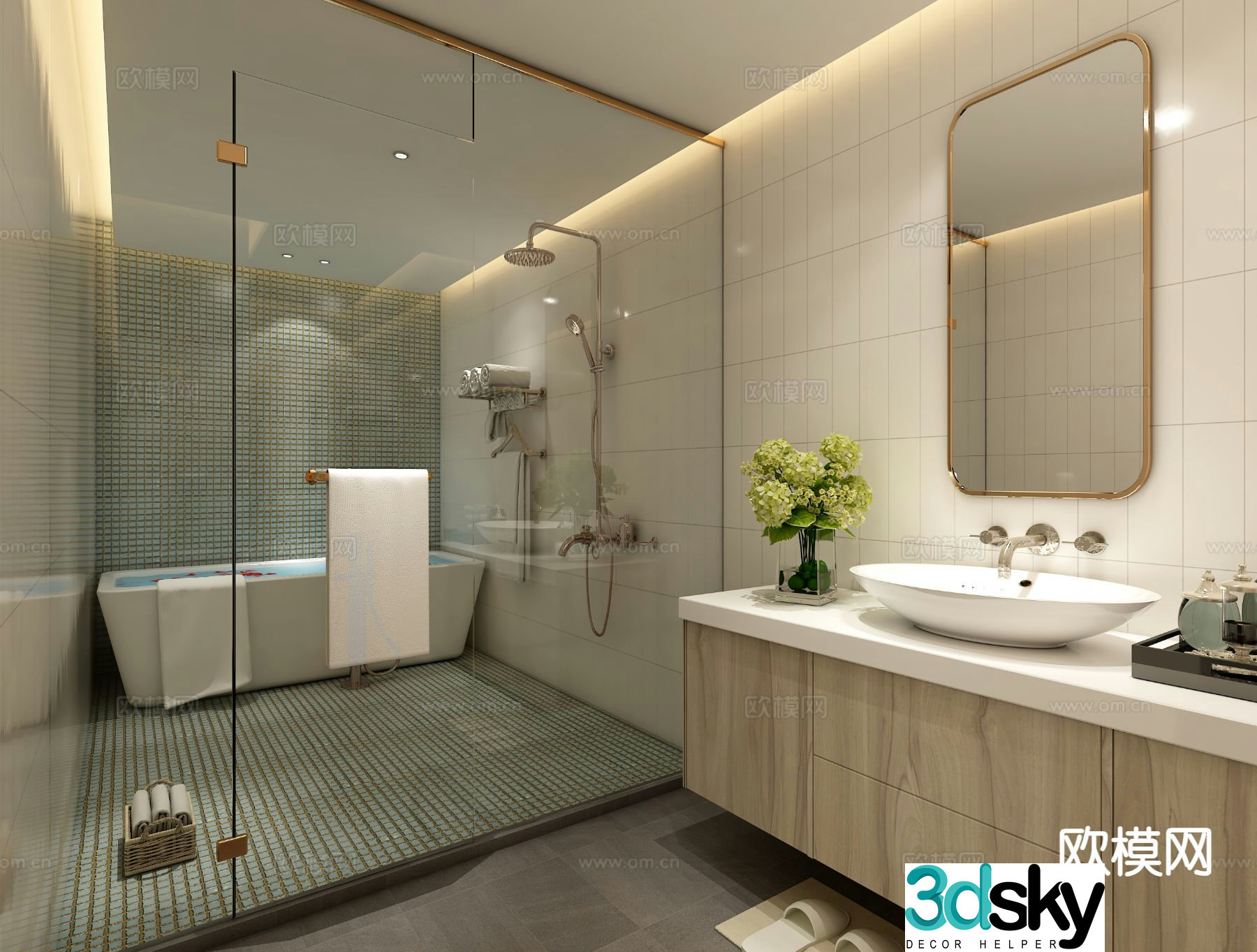 Modern bathroom bathroom toilet 3d model