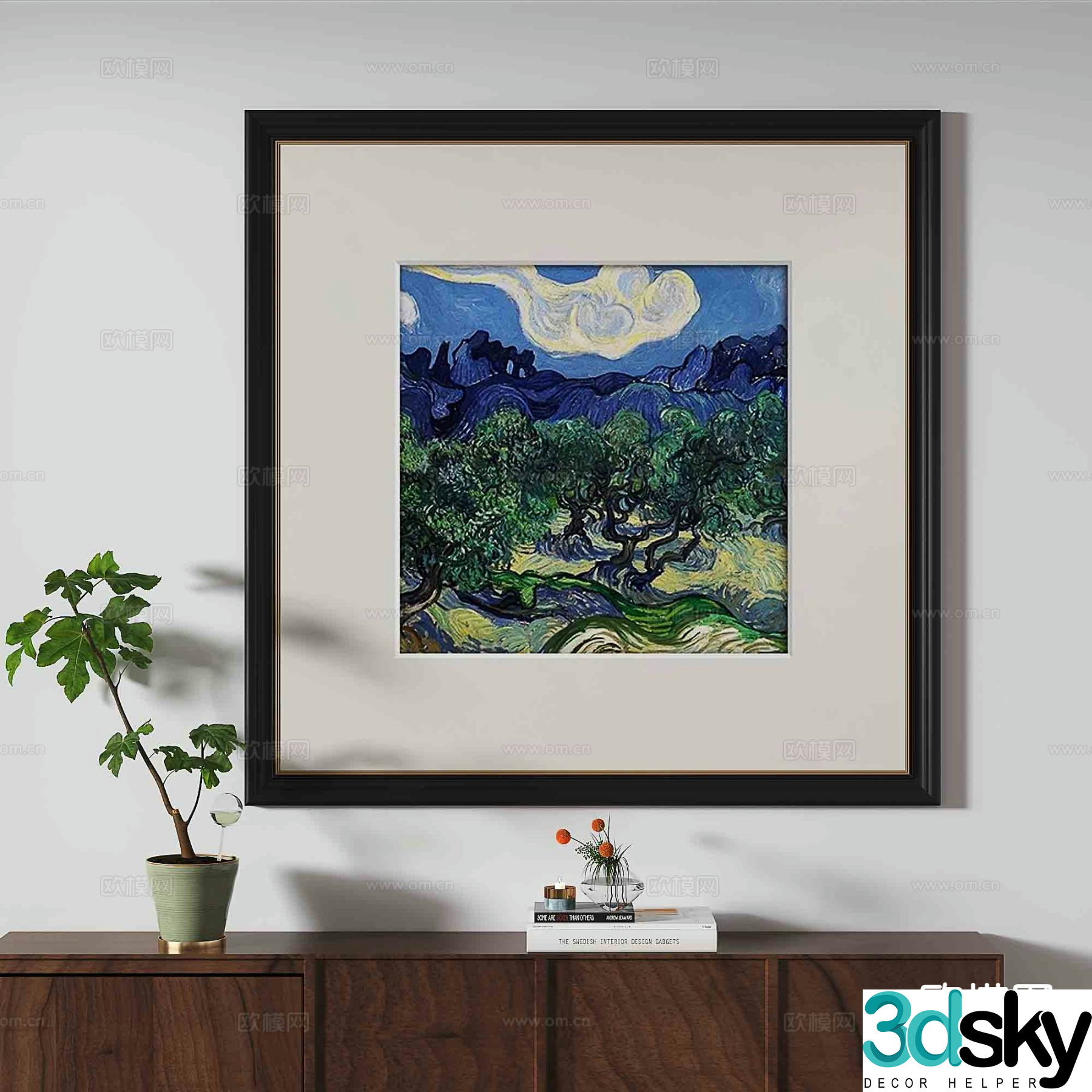 Medieval style oil painting art painting decorative painting 3D model