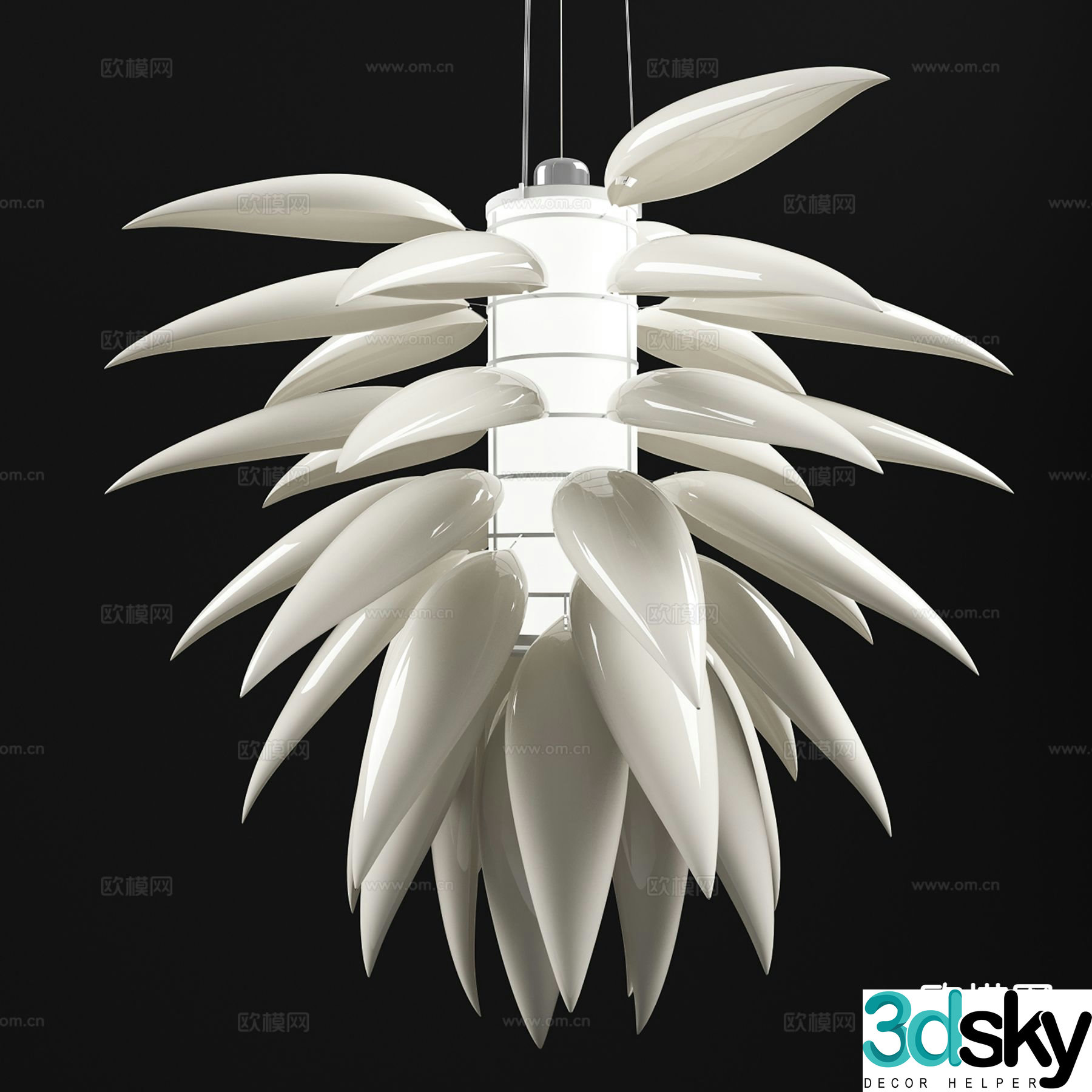 Modern art chandelier creative chandelier 3d model