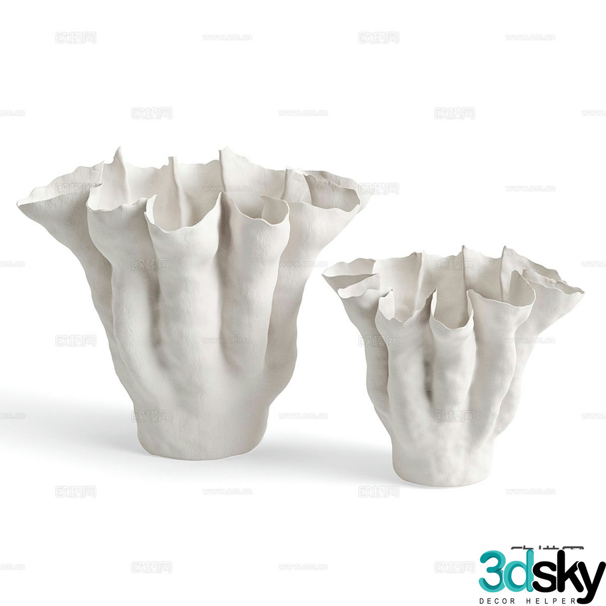 Art vase ceramic ornaments 3d model
