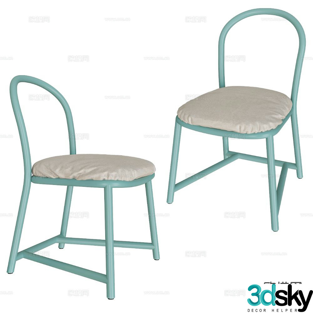 BAXTER chair dining chair 3d model