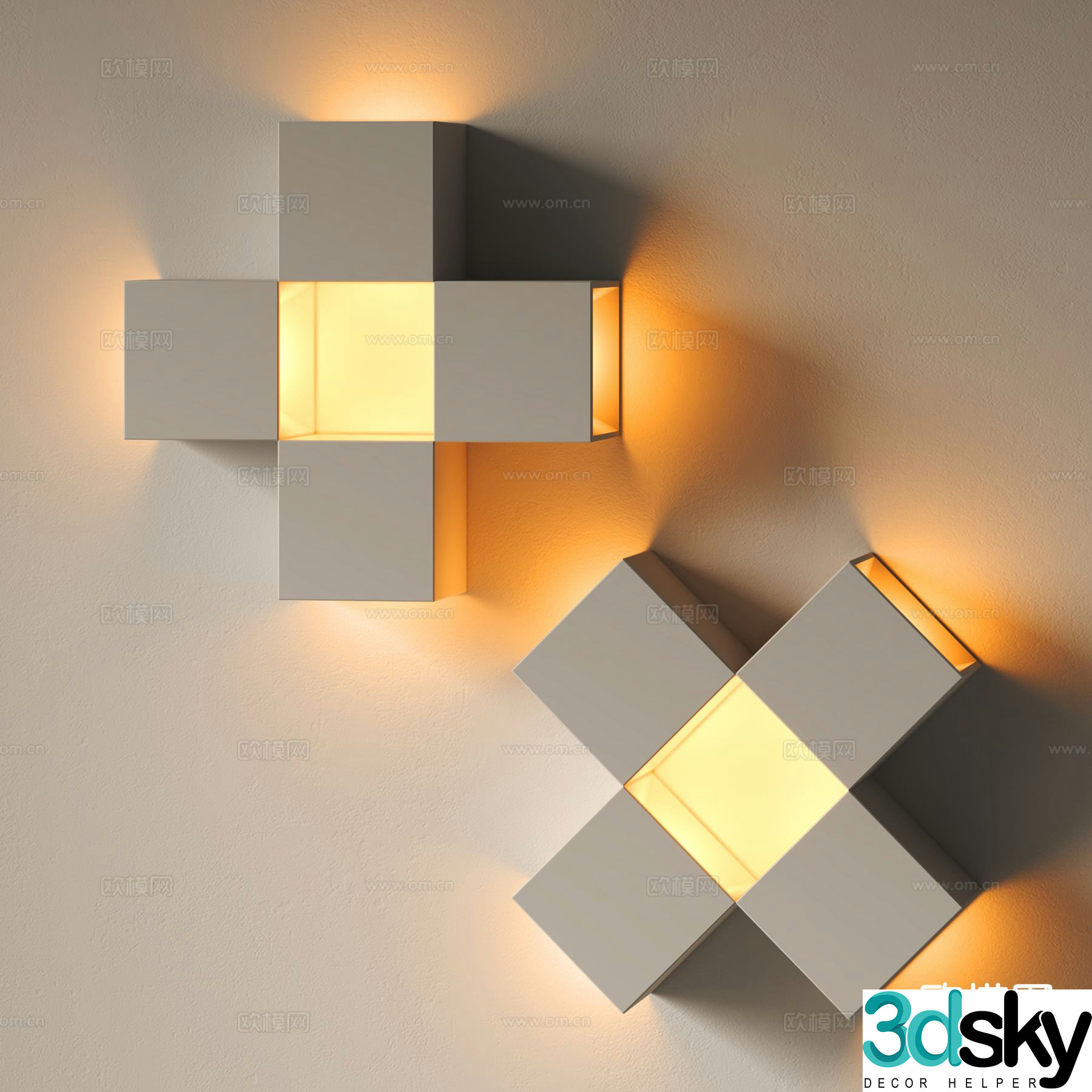 Wabi-sabi wall lamp 3d model