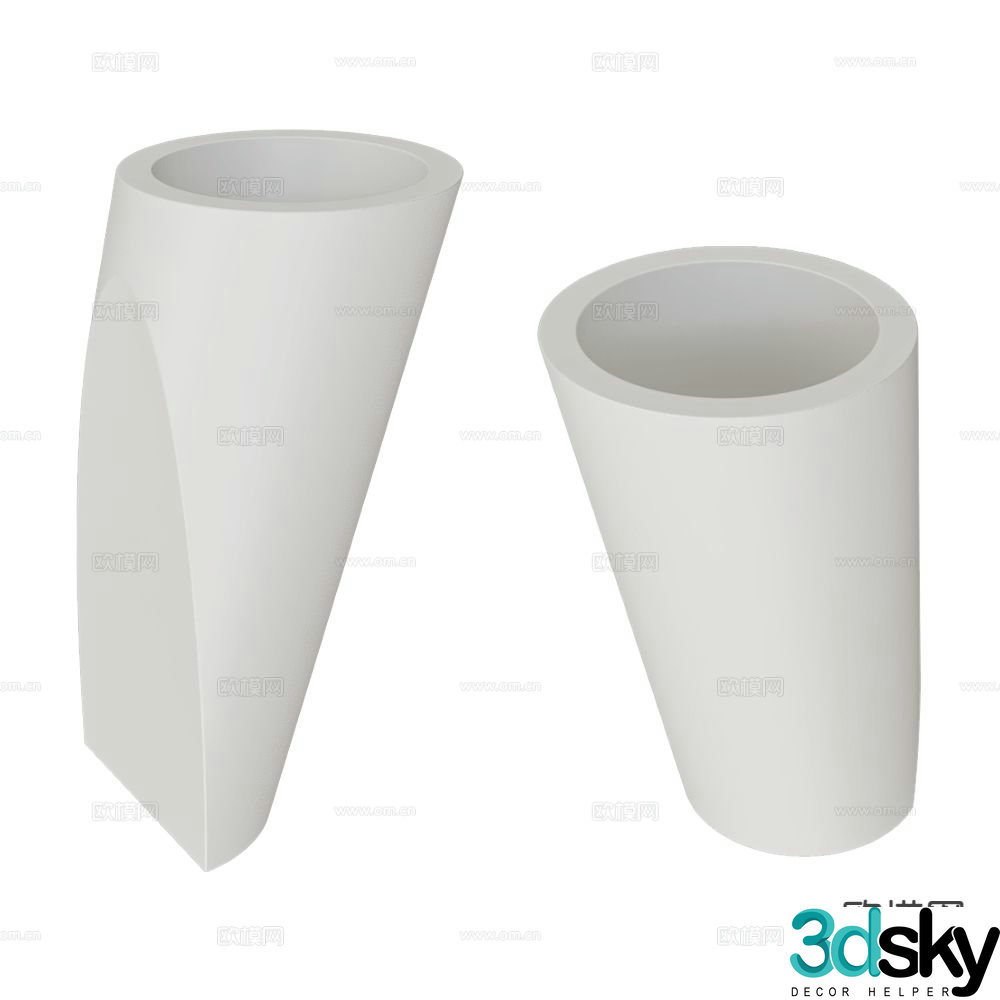 Serralunga flower pot flower bowl 3d model