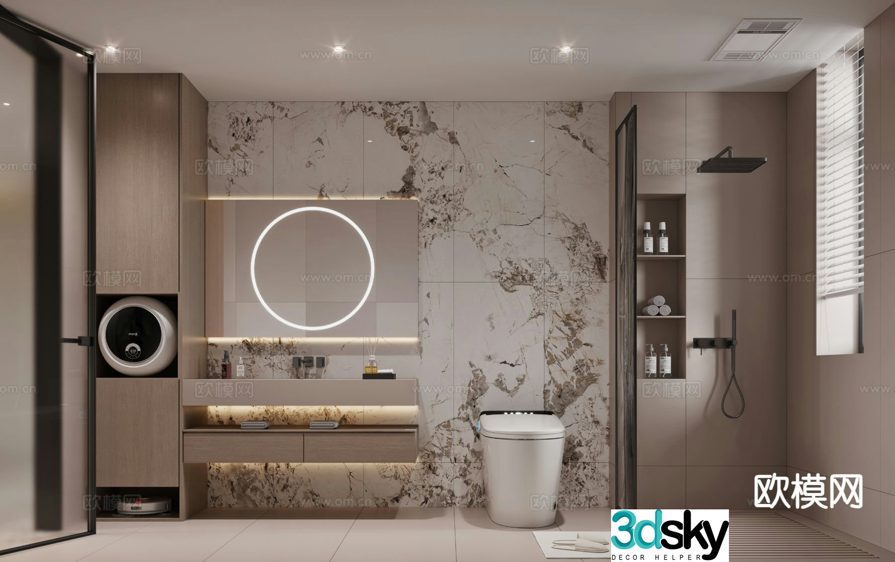 Italian bathroom 3d model