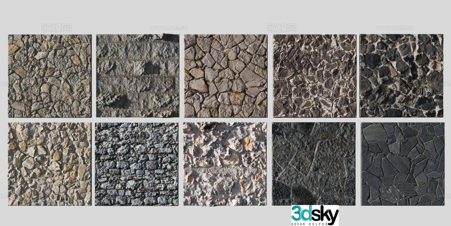 stone wall retaining wall slope protection stone wall landscape wall 3d model