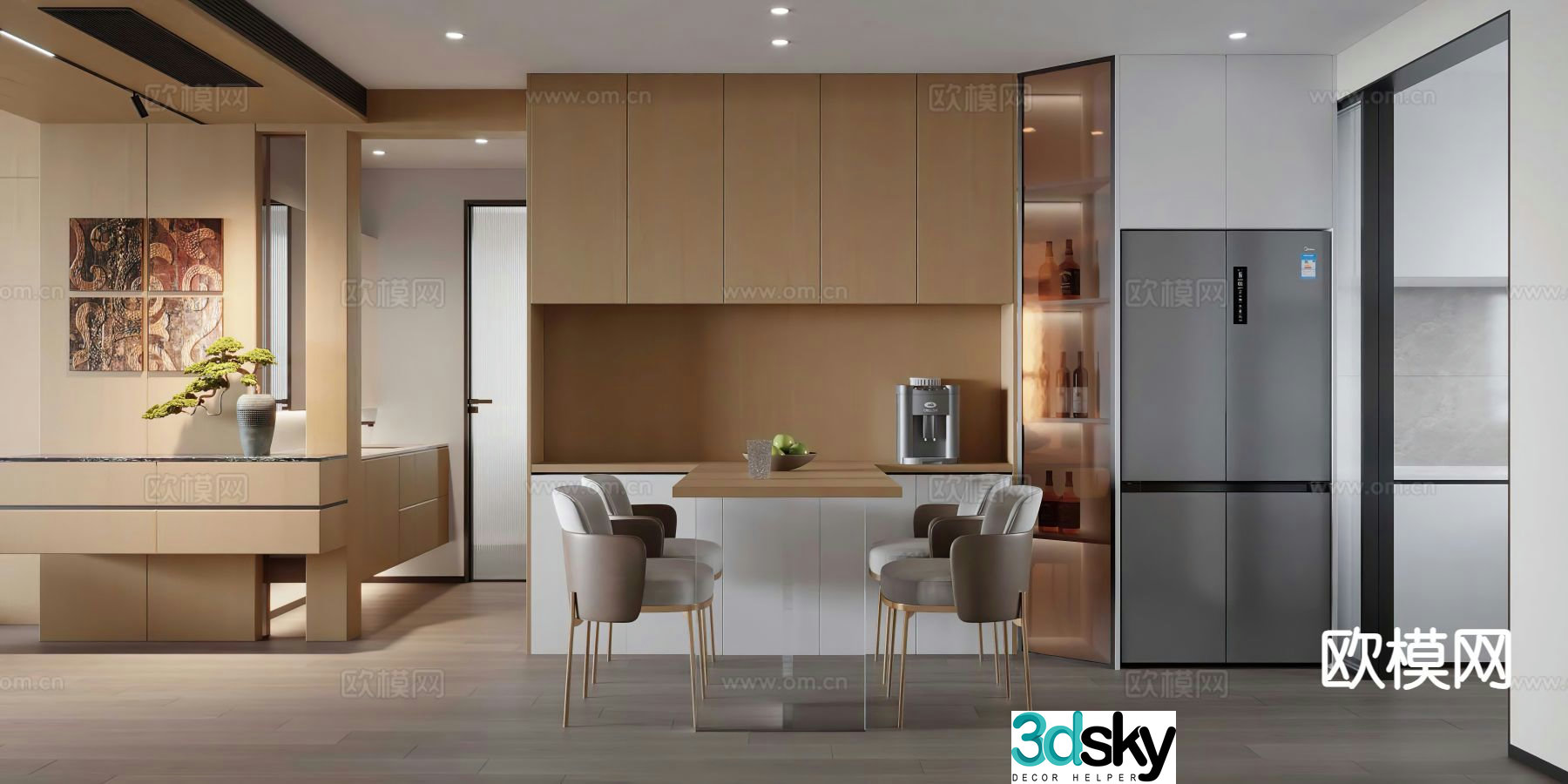 Modern restaurant 3d model
