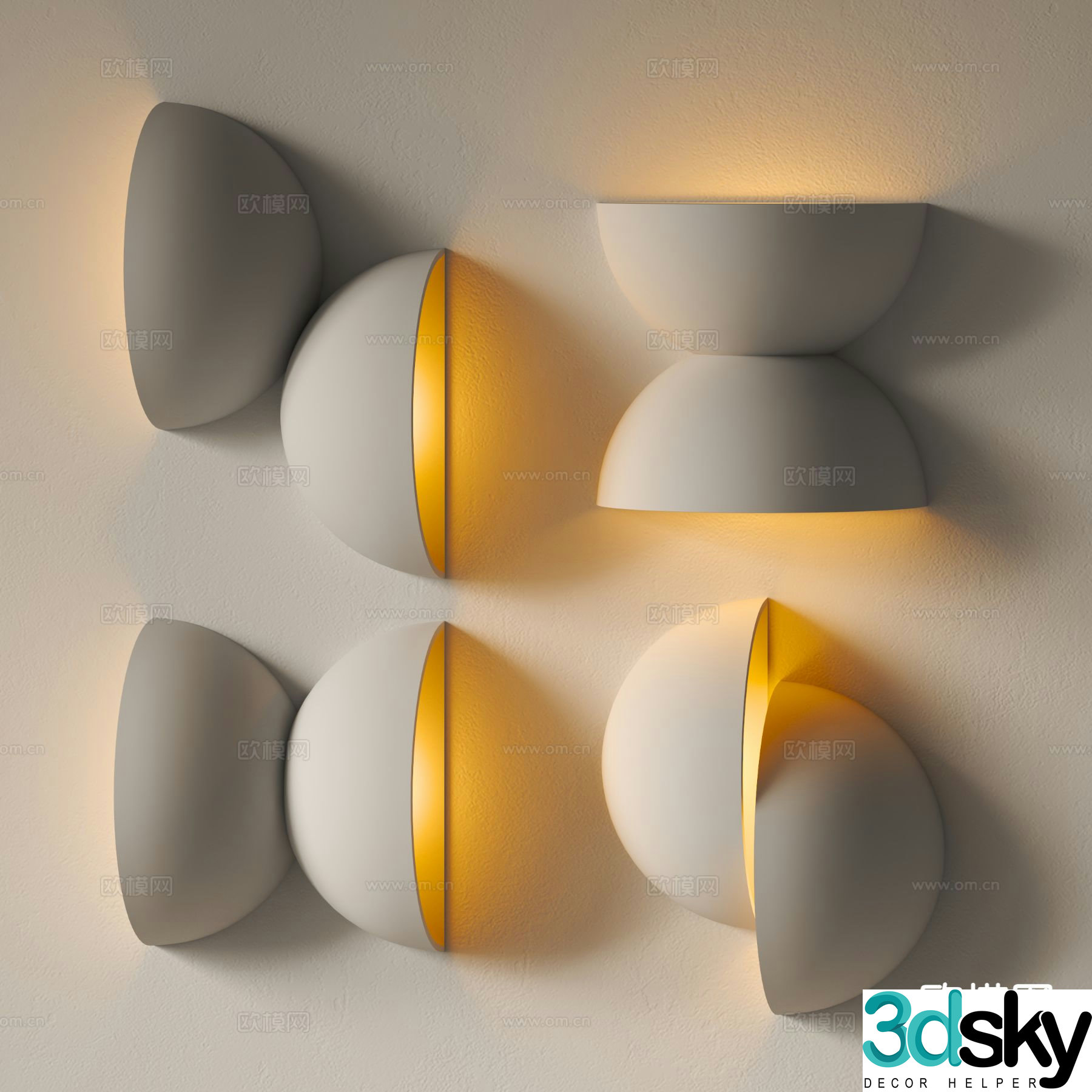 Wabi-sabi wall lamp 3d model