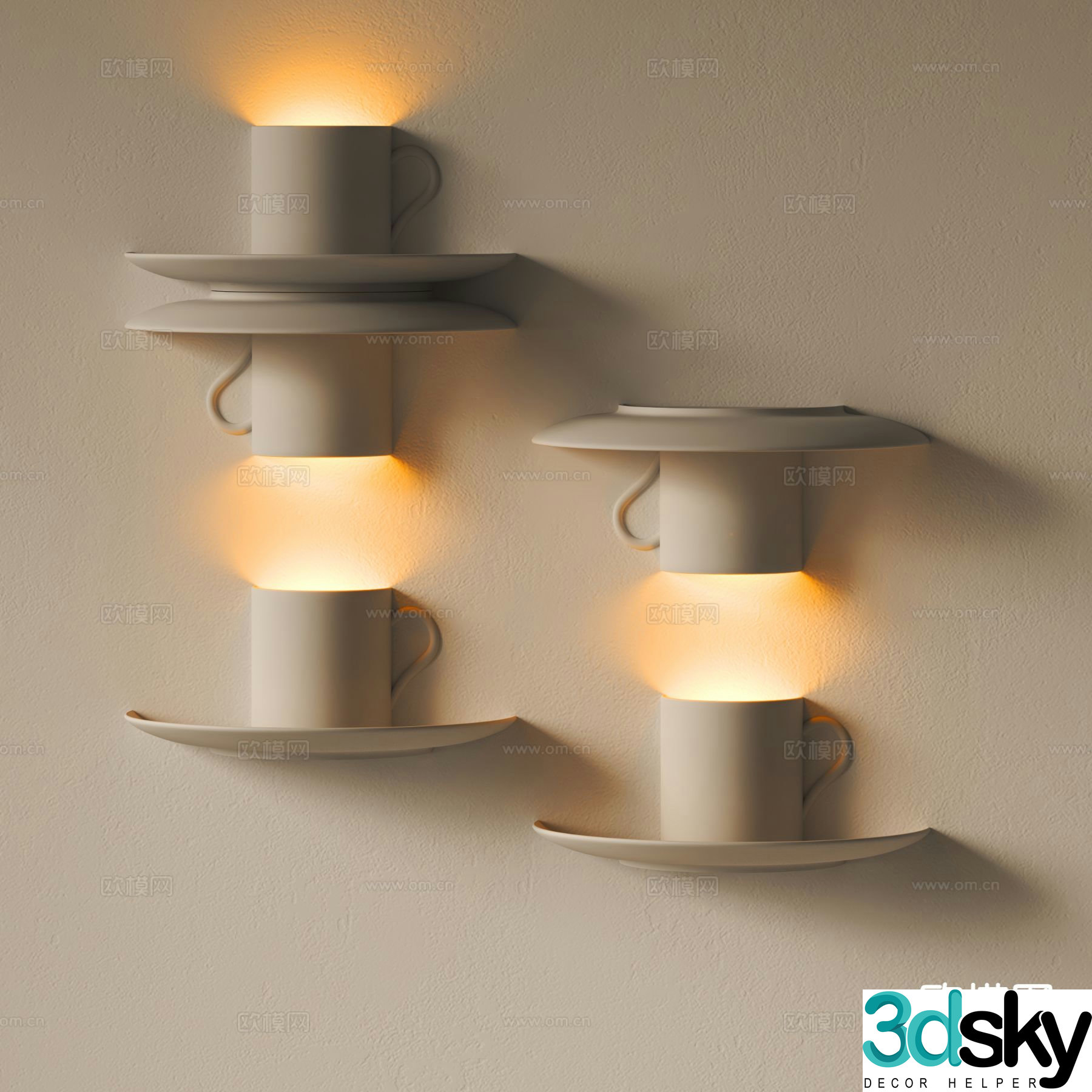 Wabi-sabi wall light wall light 3d model