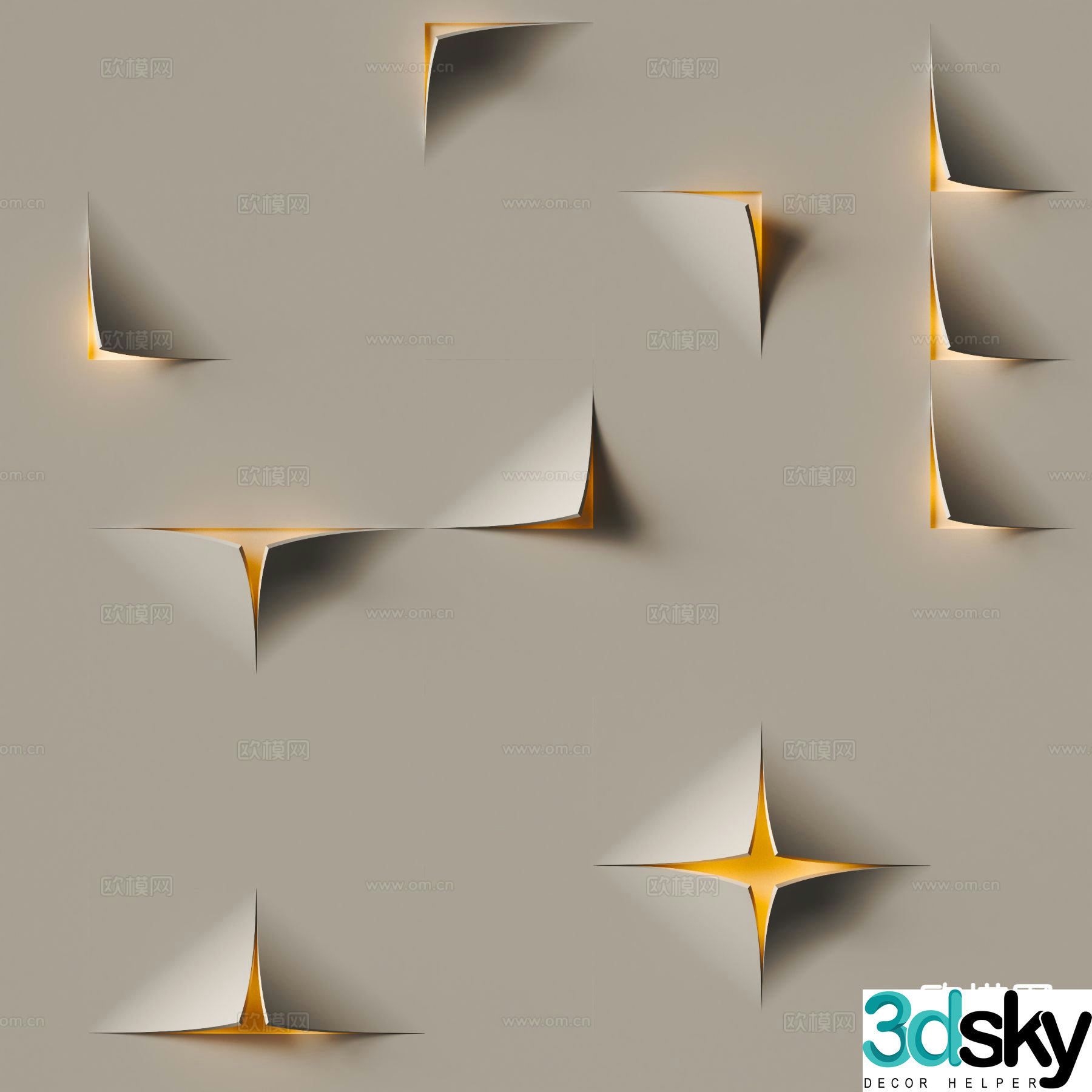 Modern wall lamp plaster lamp 3d model