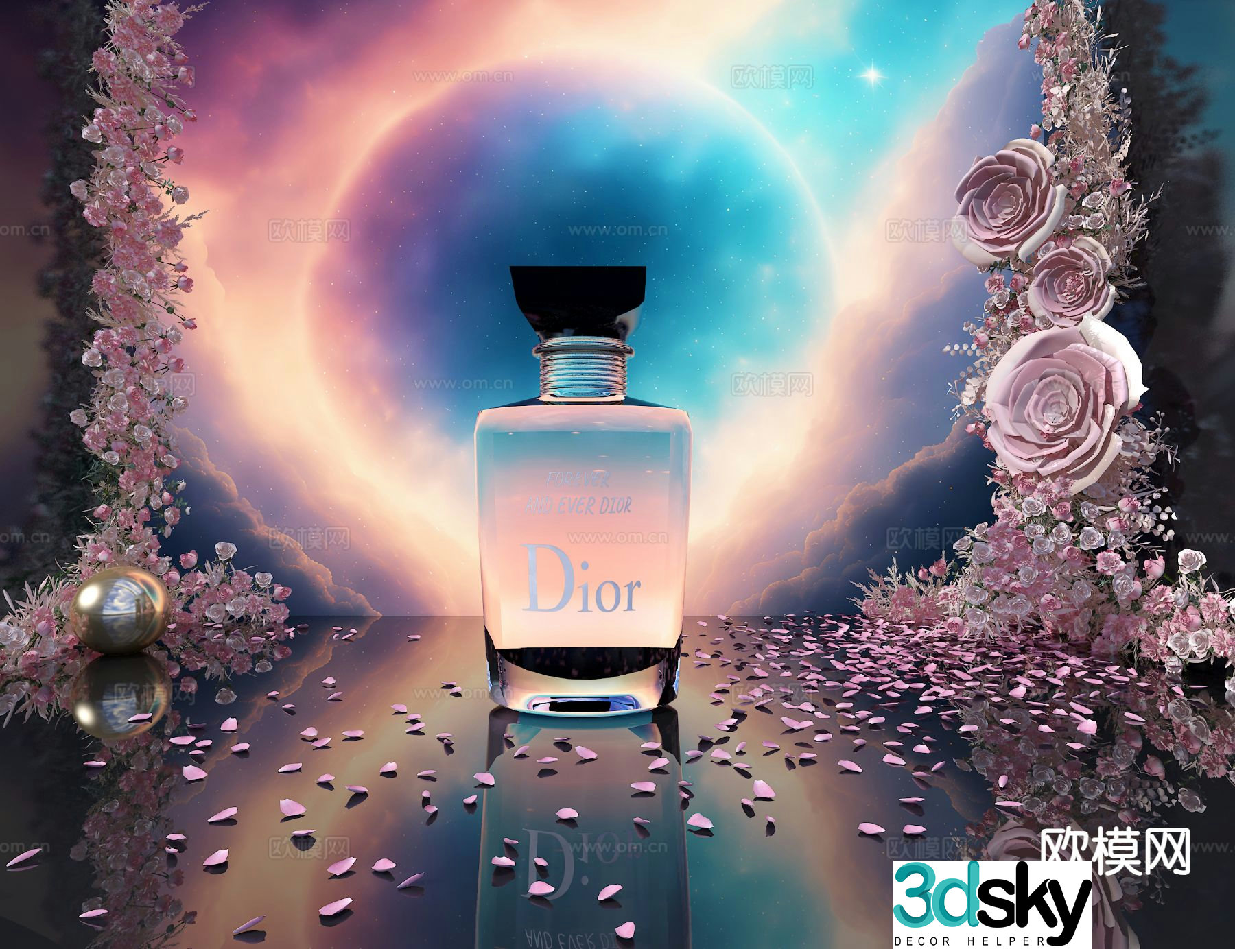 Perfume cosmetics 3d model