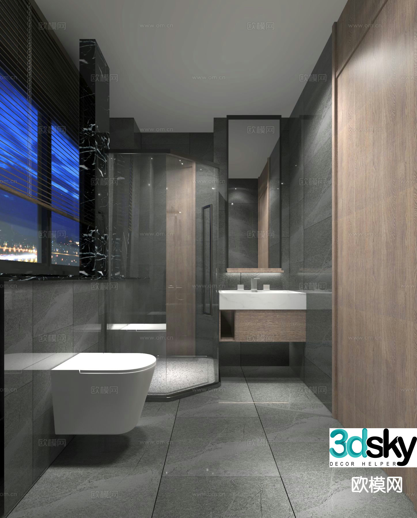 Modern bathroom bathroom 3d model
