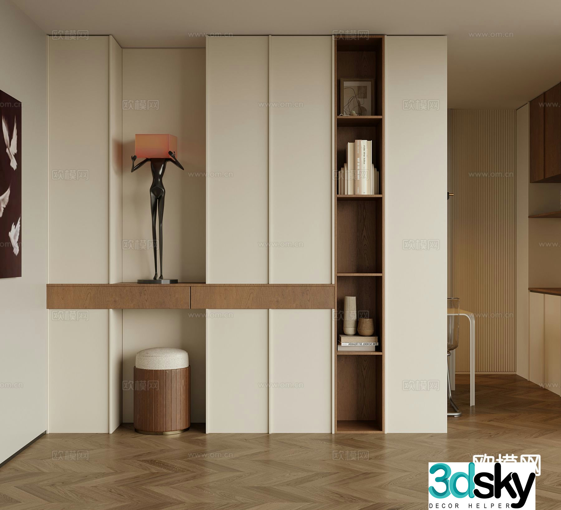 Entry shoe cabinet Entrance shoe cabinet 3D model