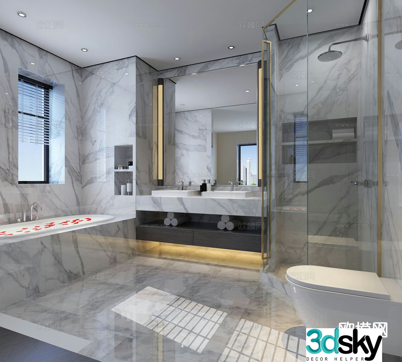 Modern bathroom bathroom 3d model