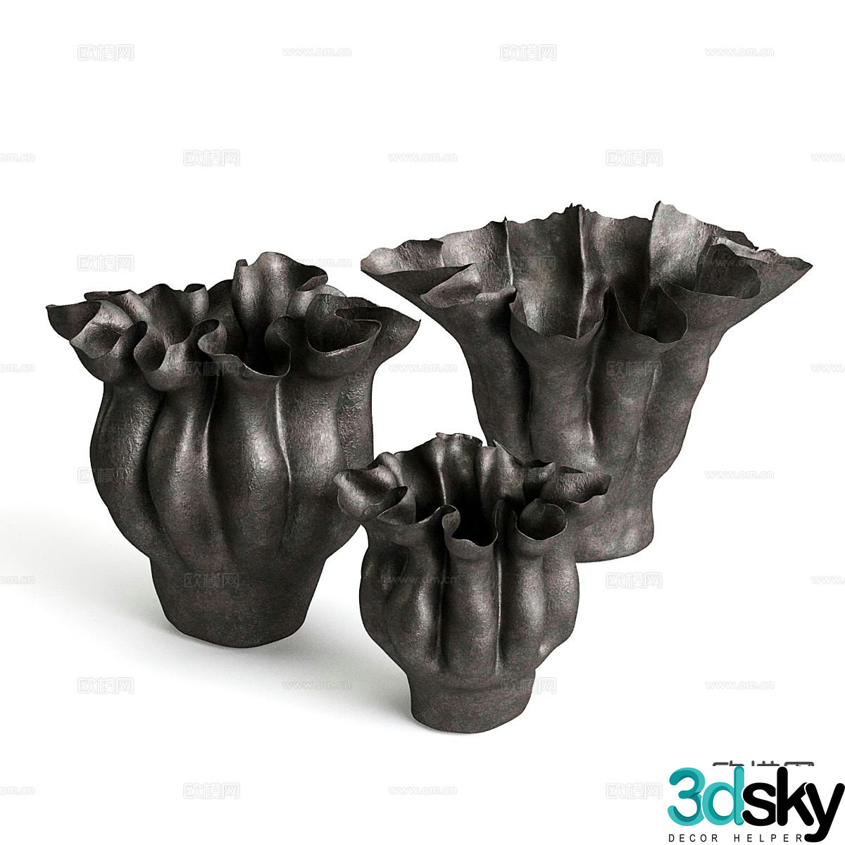 modern ceramics pottery porcelain vessel 3d model