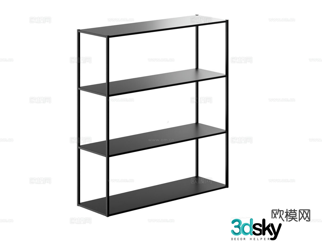 Decorative rack display rack 3d model