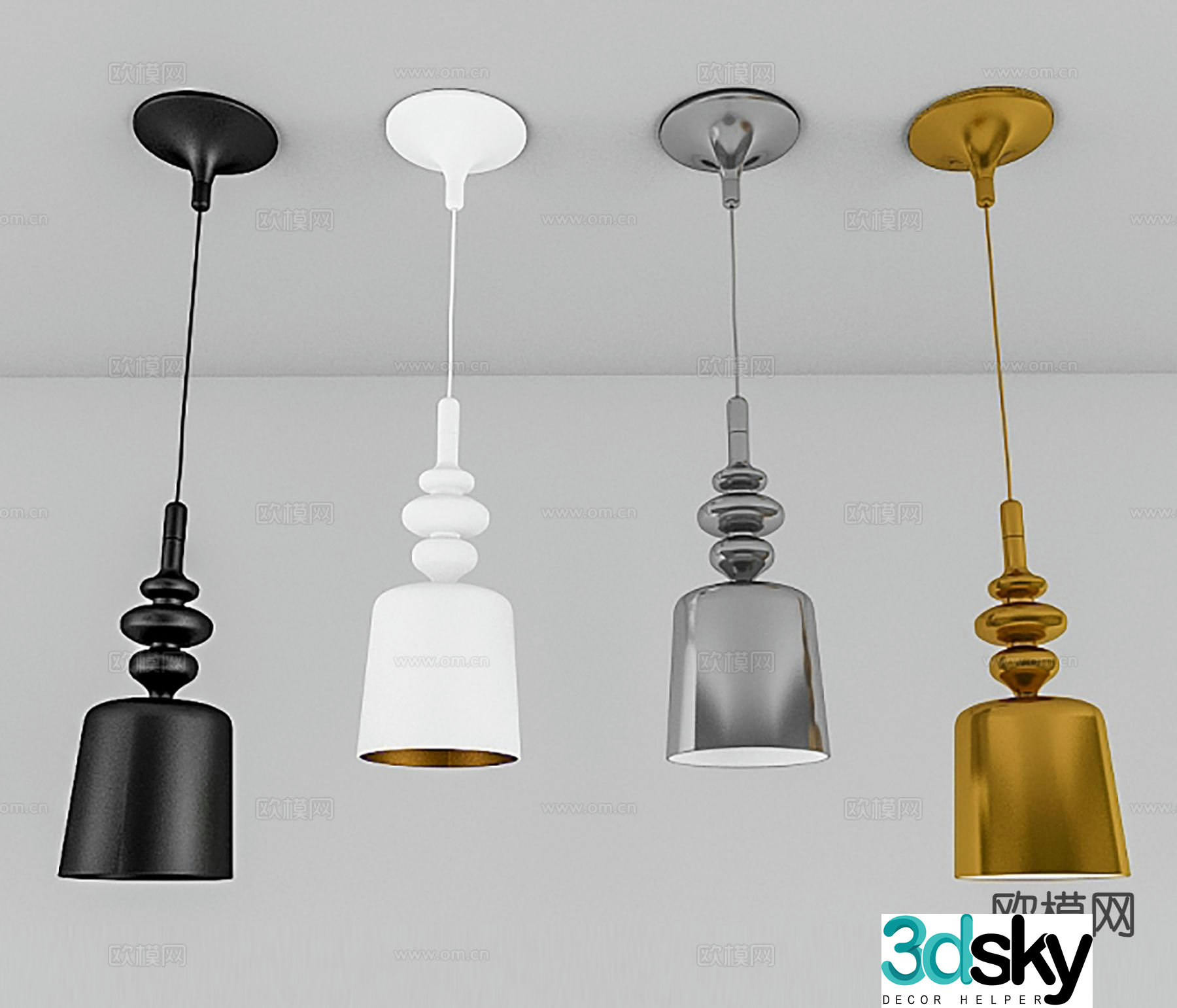 Modern interior chandelier dining room chandelier 3d model
