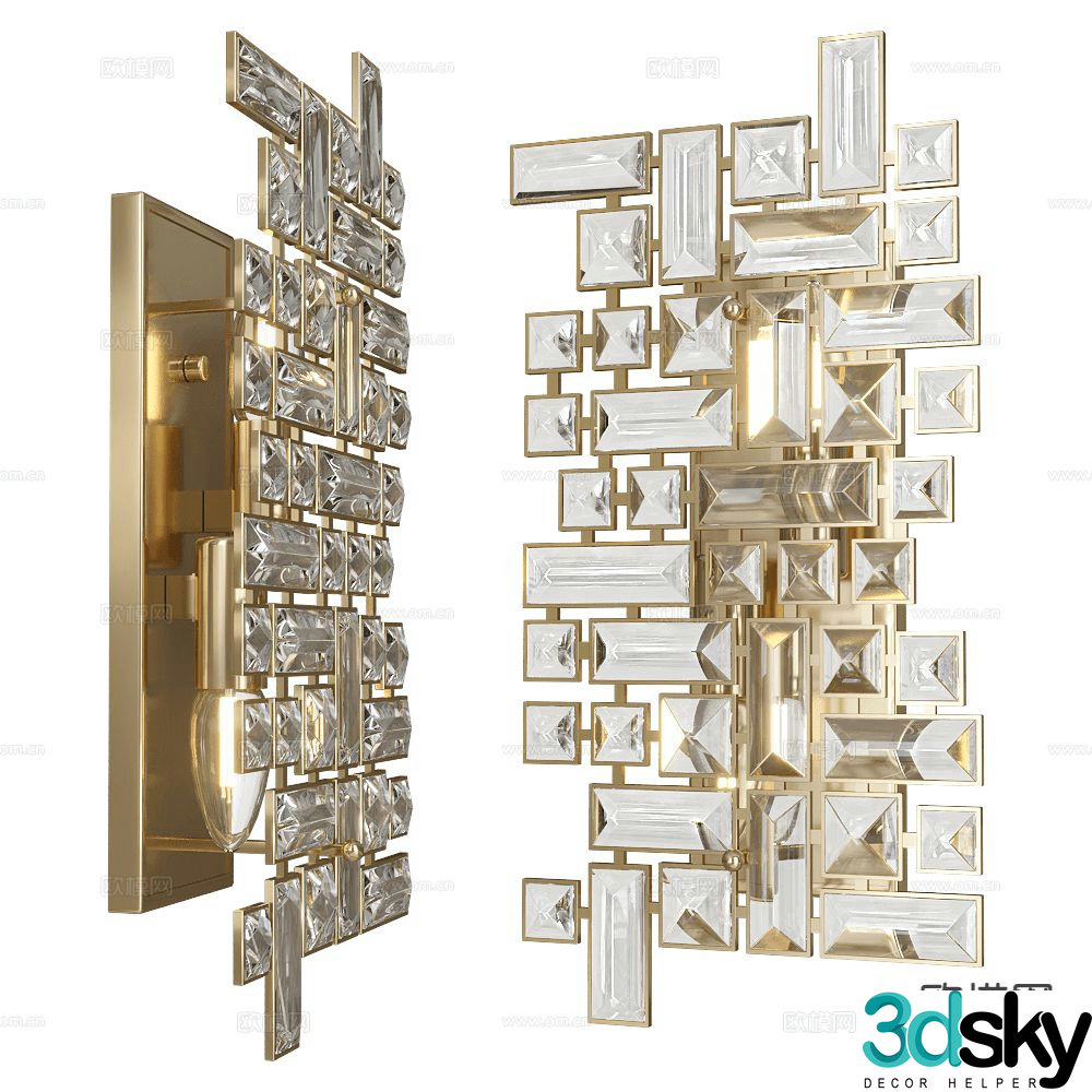 Stilfort light luxury wall lamp glass wall lamp 3d model