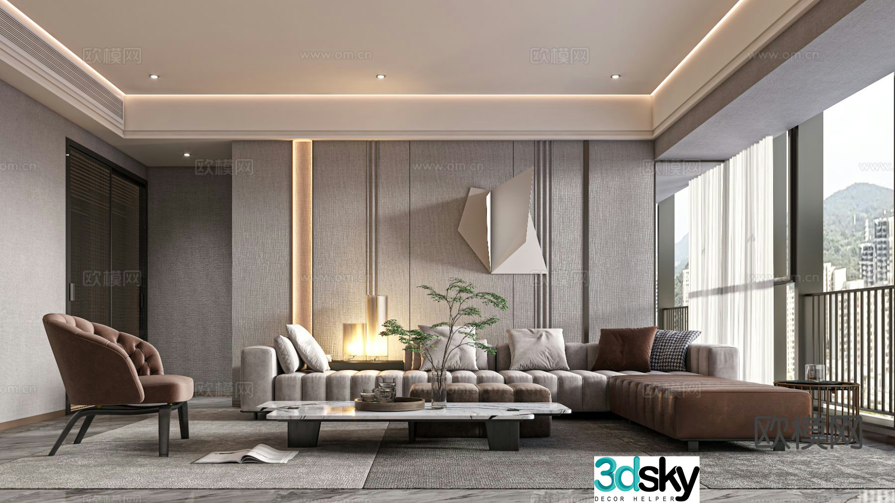 Modern living room 3d model