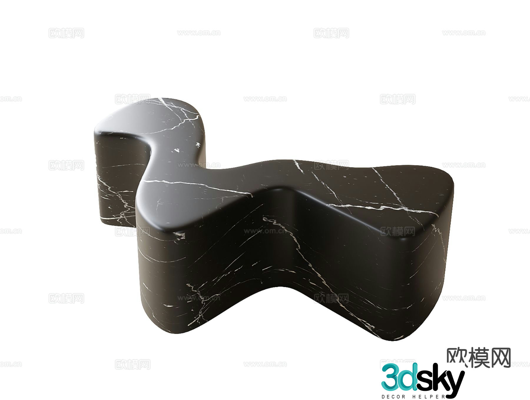 Modern outdoor stool shaped stool 3d model