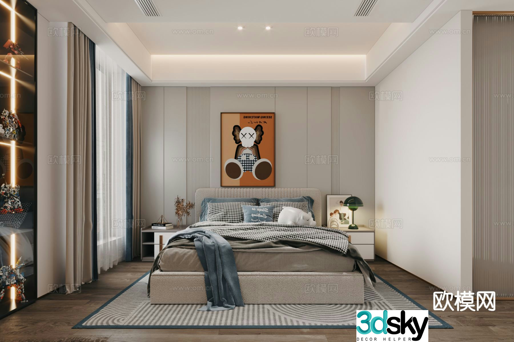 Modern bedroom boy’s room 3d model