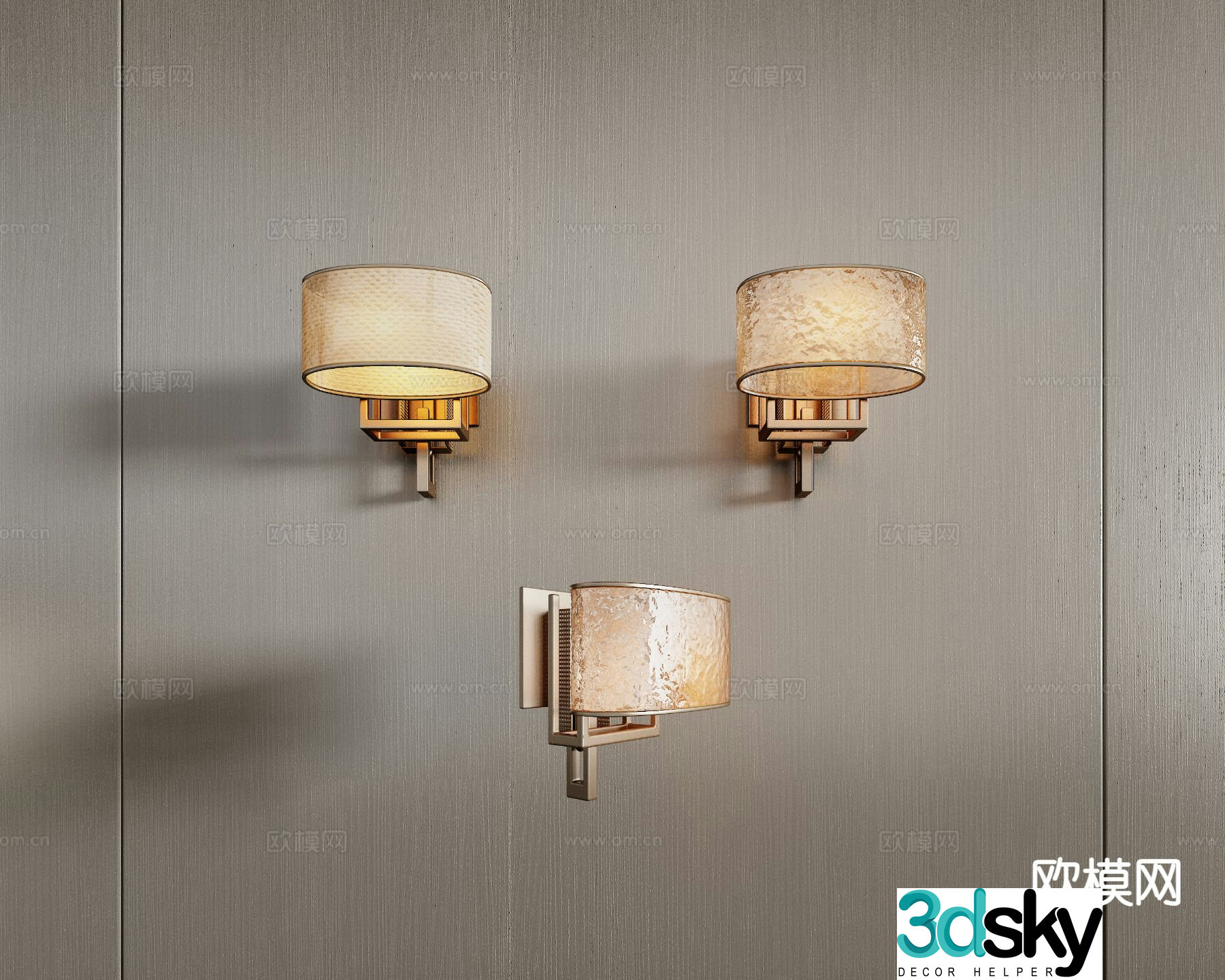 Italian style wall lamp glass wall lamp 3d model