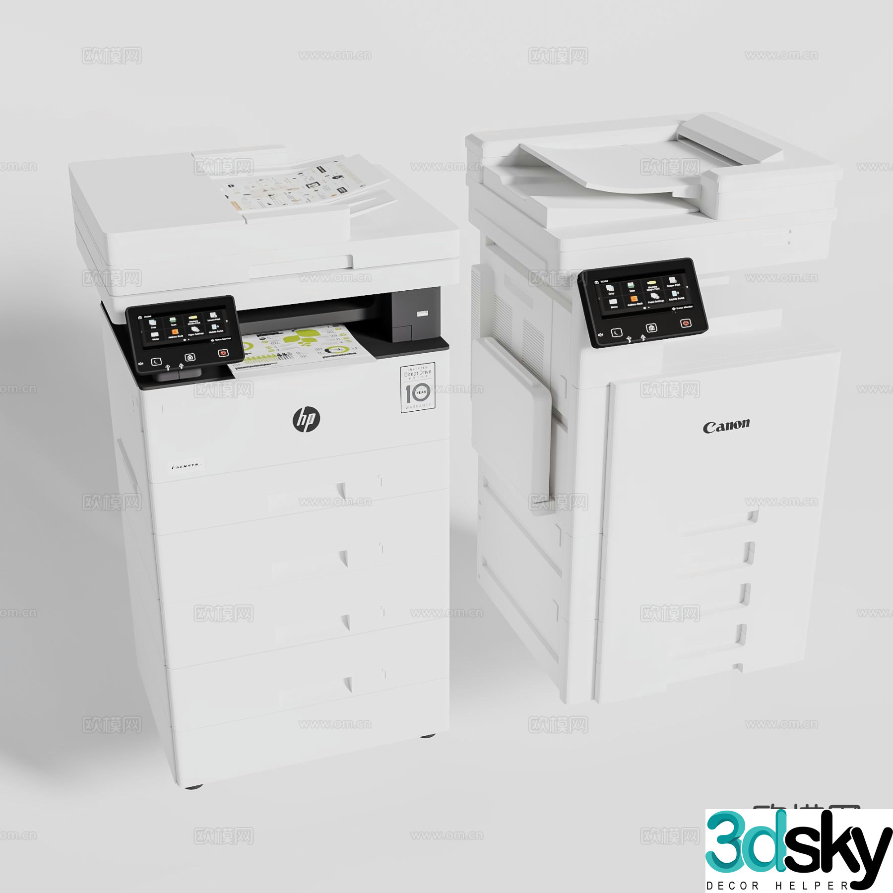 printer copier 3d model