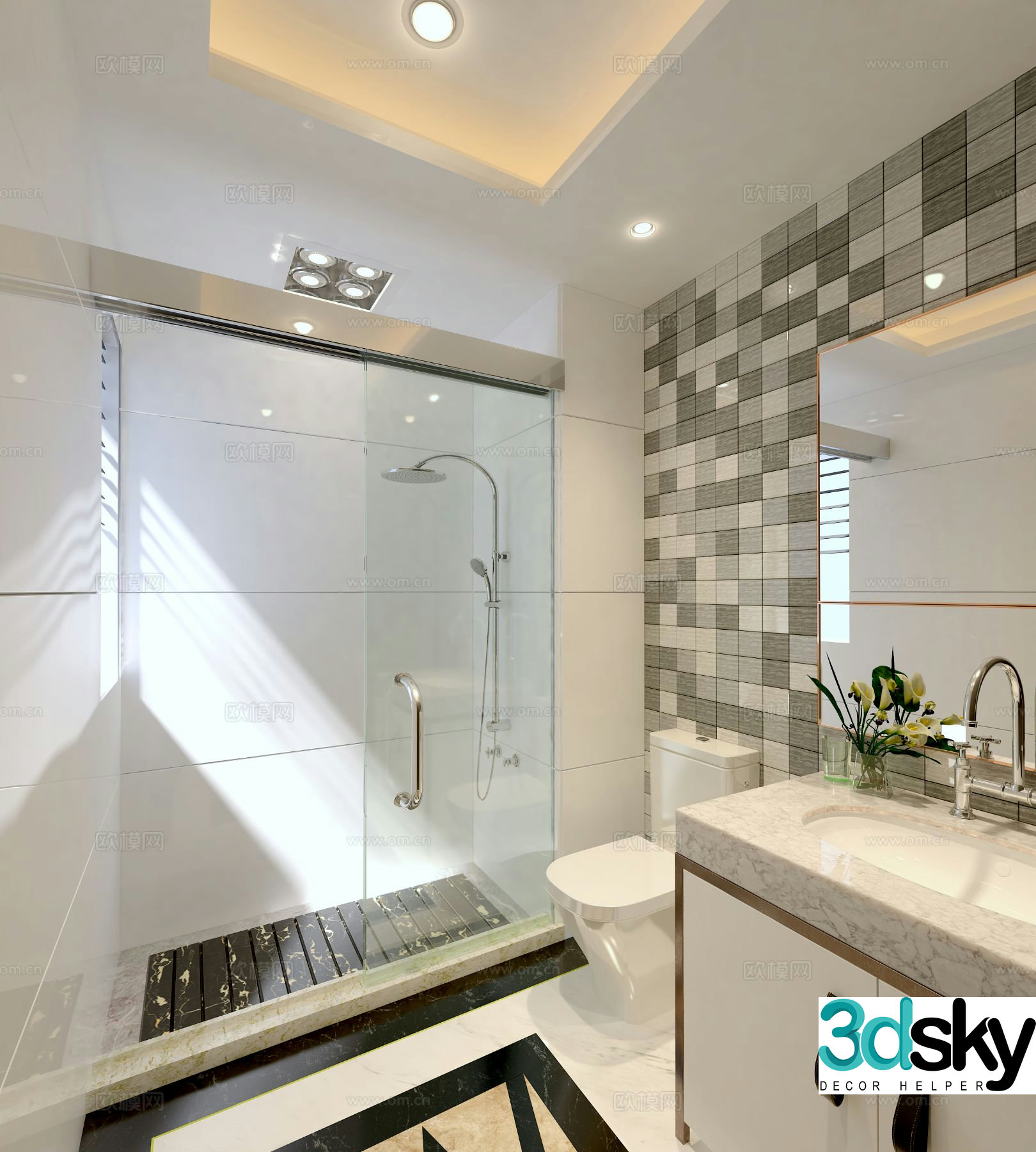 Modern bathroom bathroom 3d model