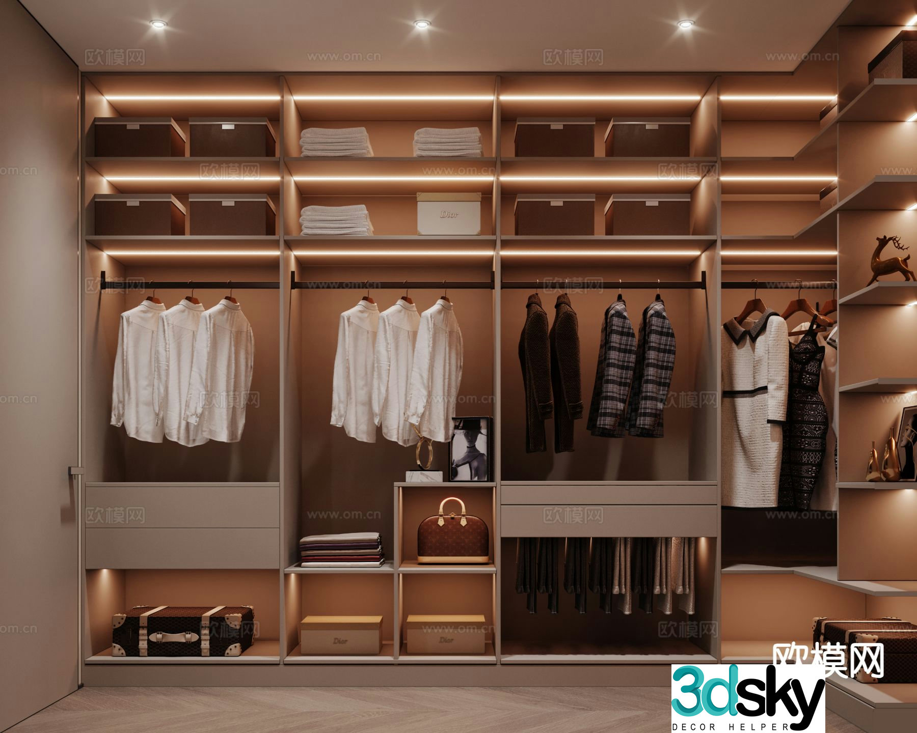 Modern cloakroom 3d model