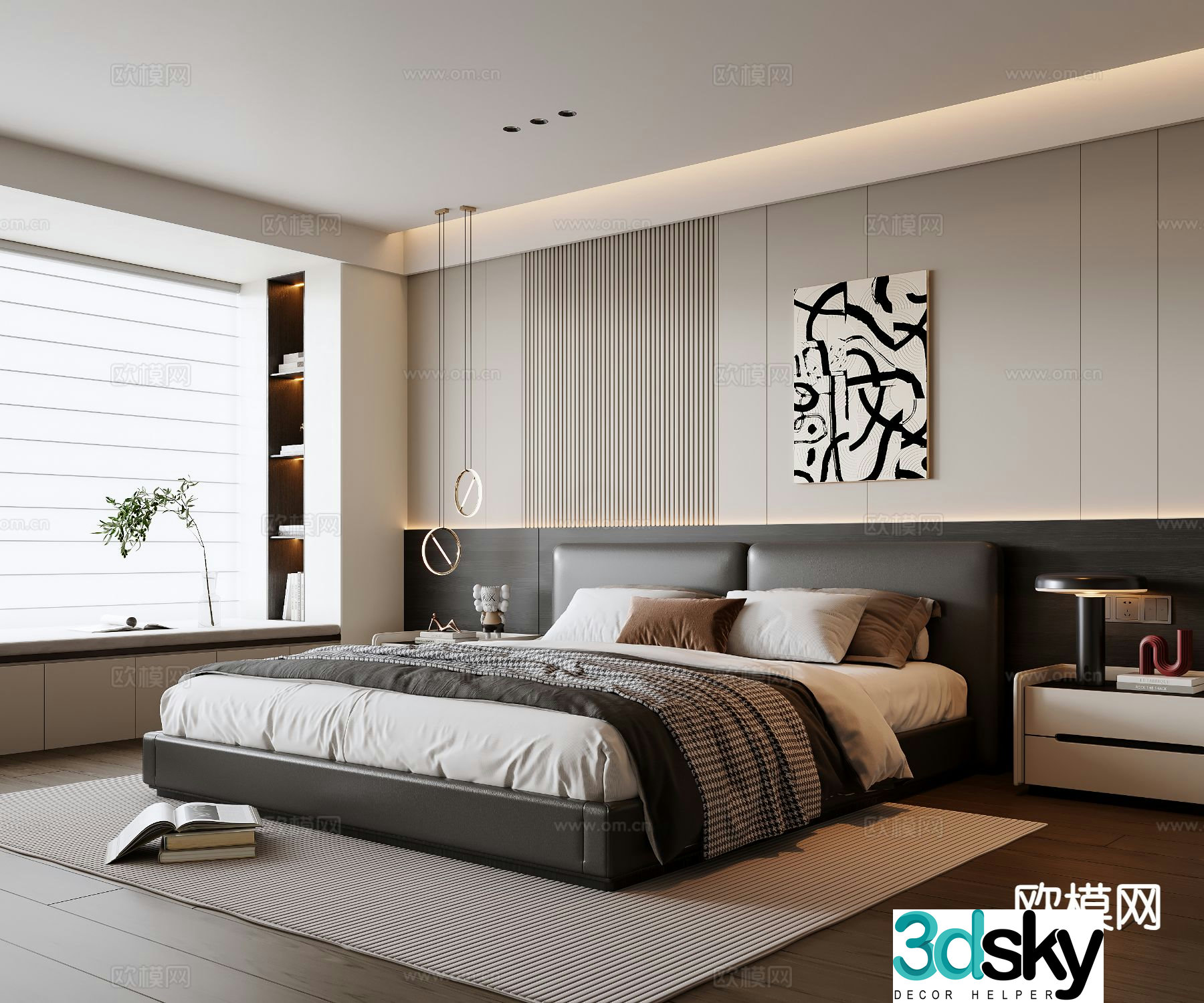 Italian style bedroom master bedroom 3d model