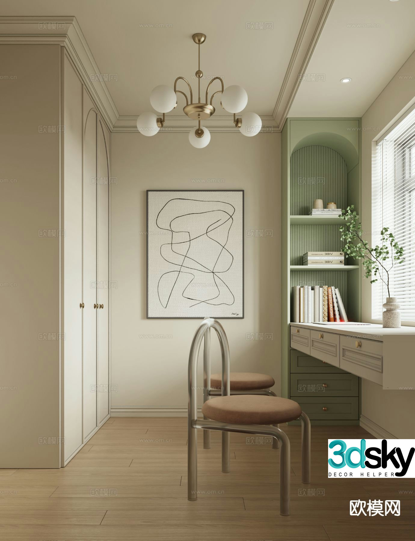 French study 3d model