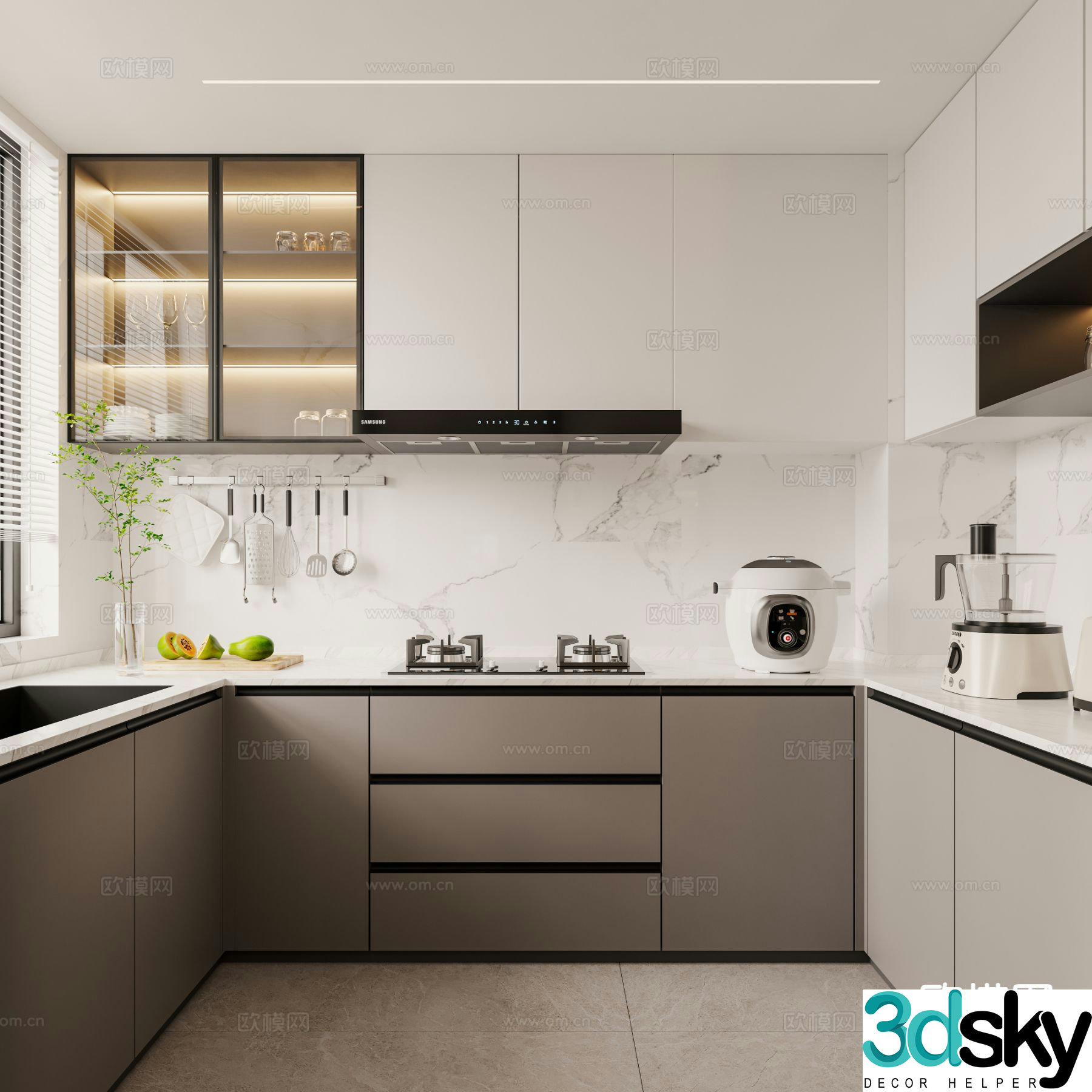 Modern kitchen 3d model
