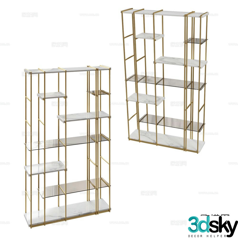 Paolo Castelli modern bookcase bookshelf 3d model