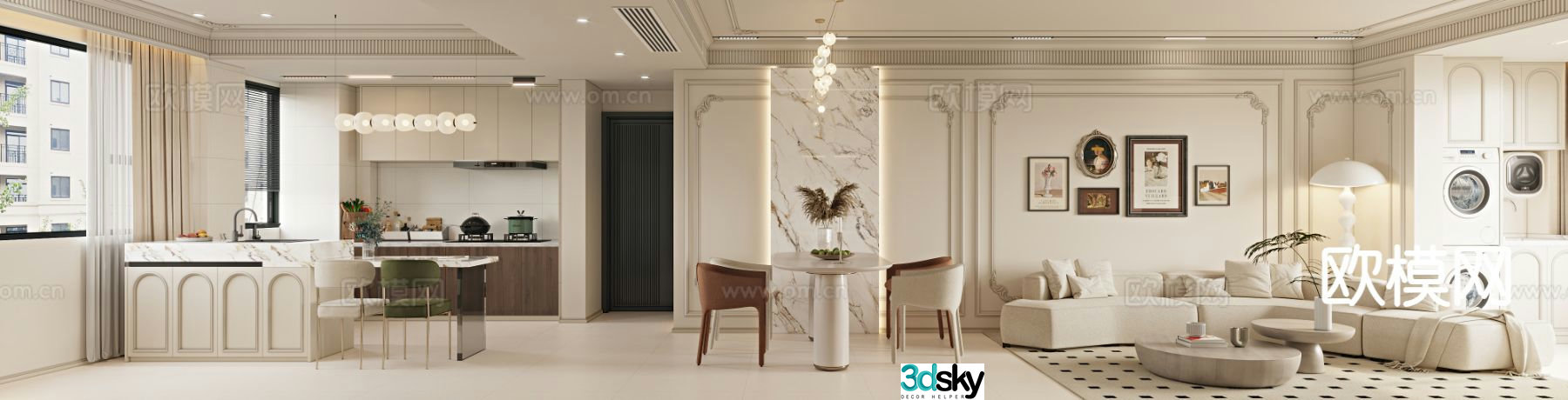 French restaurant 3d model