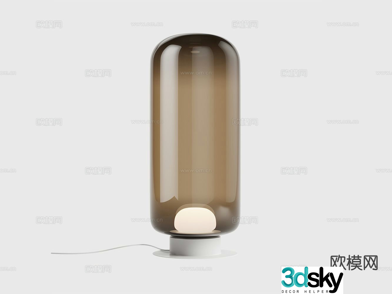 Minimalist desk lamp glass desk lamp 3d model