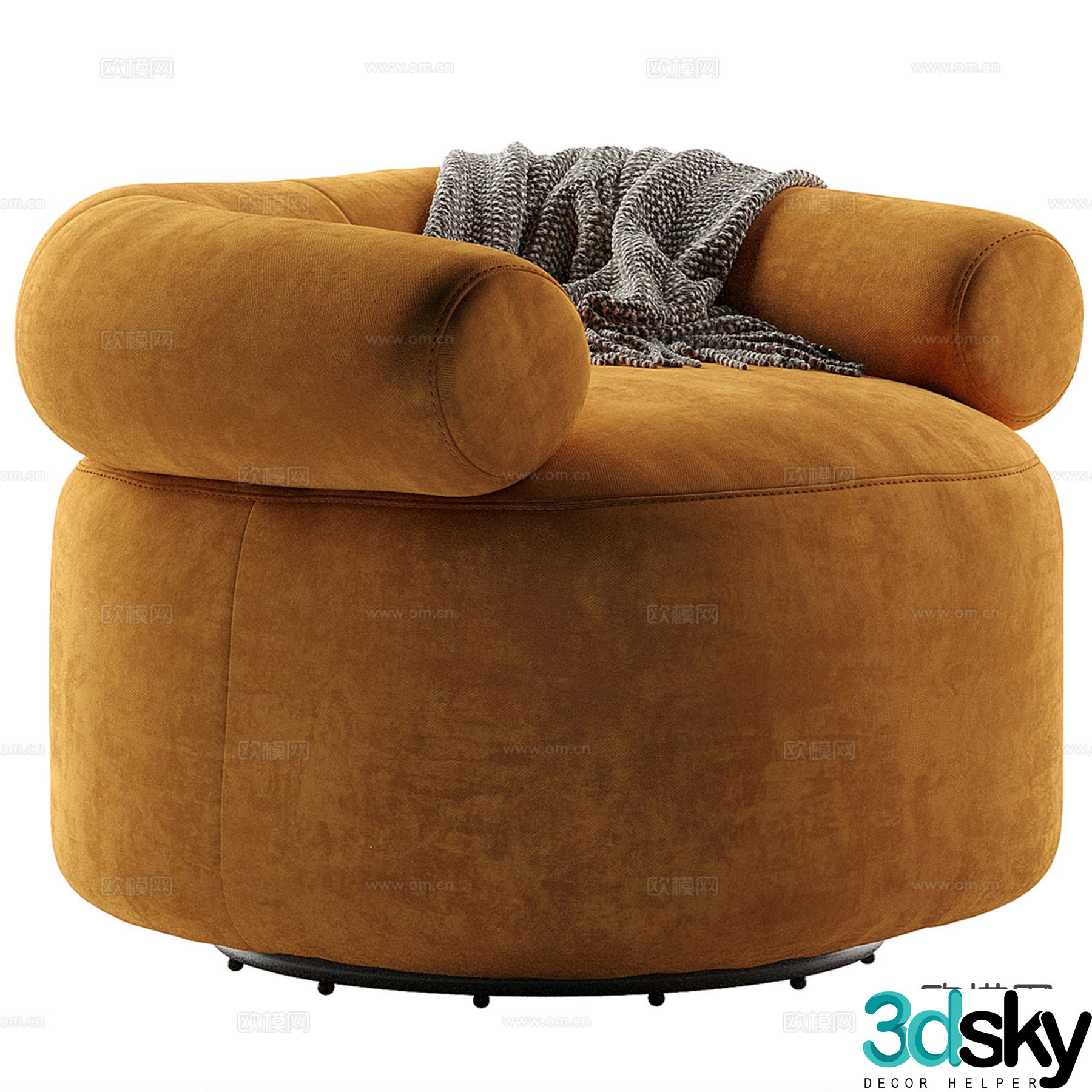 Single sofa armrest sofa 3d model