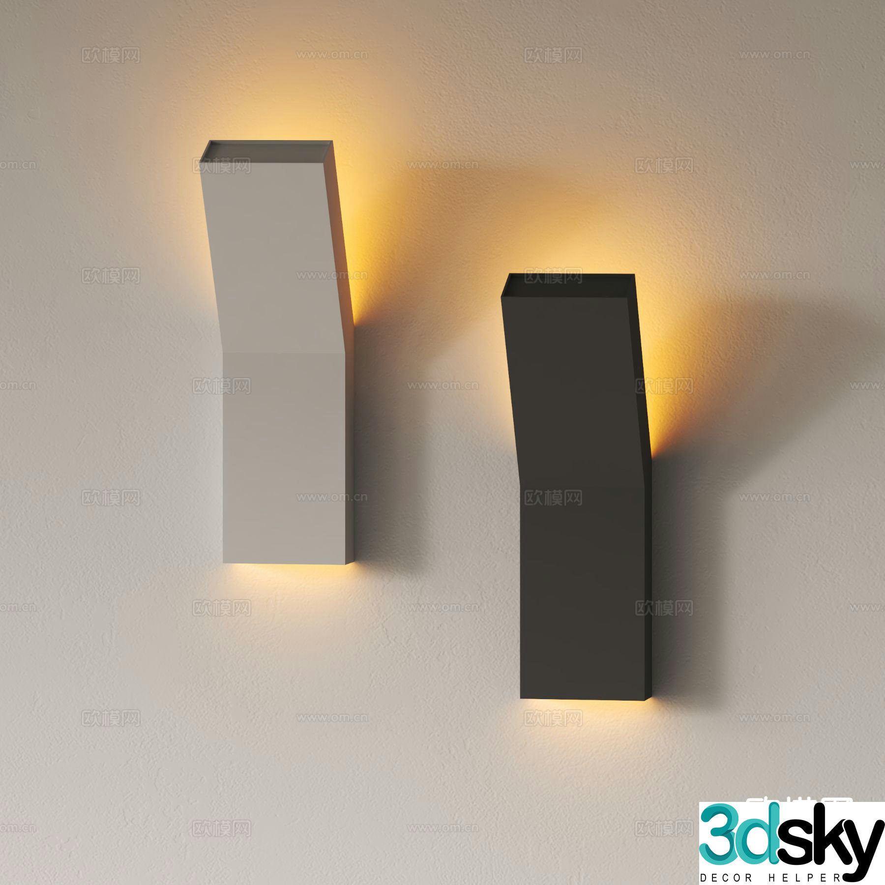 Modern wall lamp plaster lamp 3d model