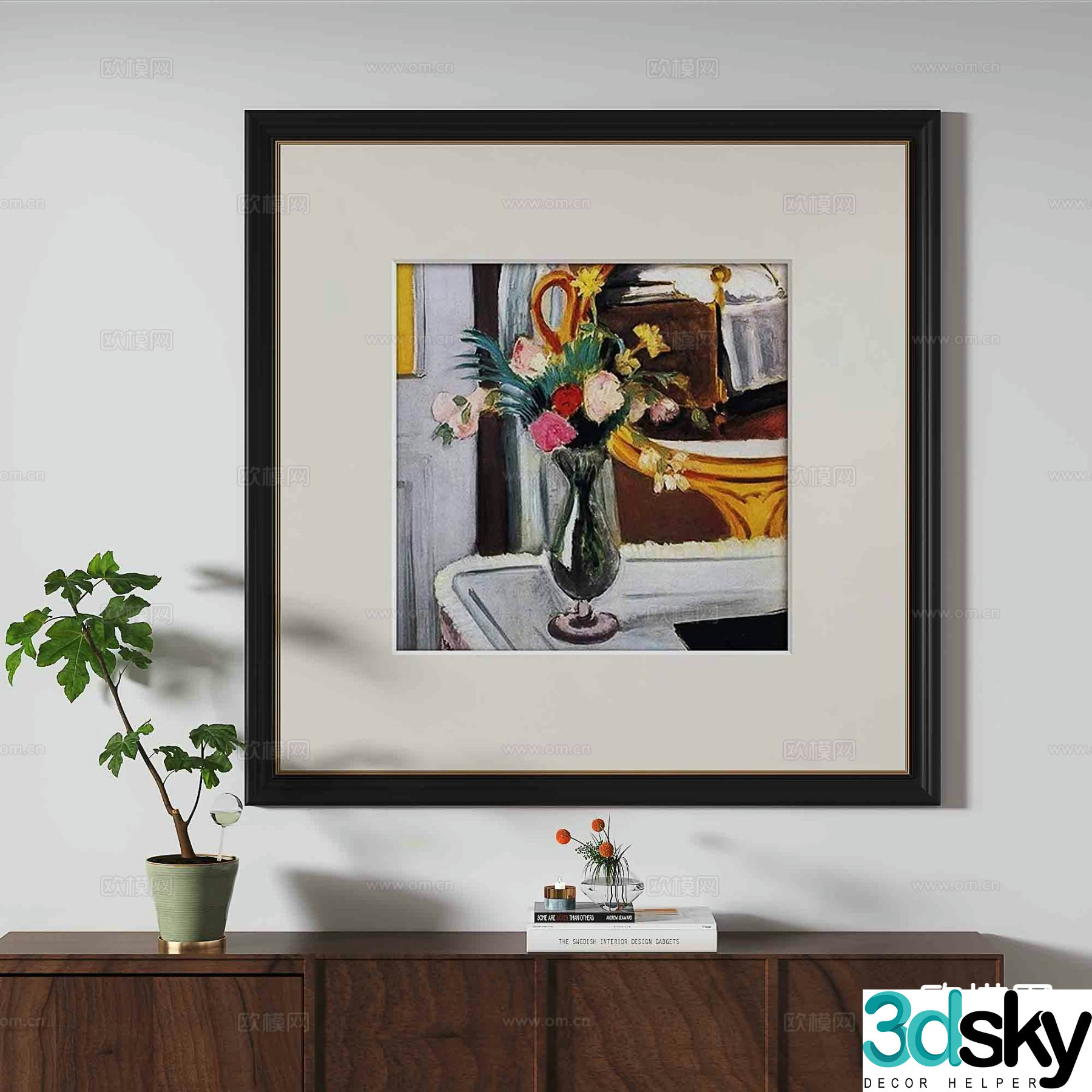 Medieval style oil painting art painting decorative painting 3D model