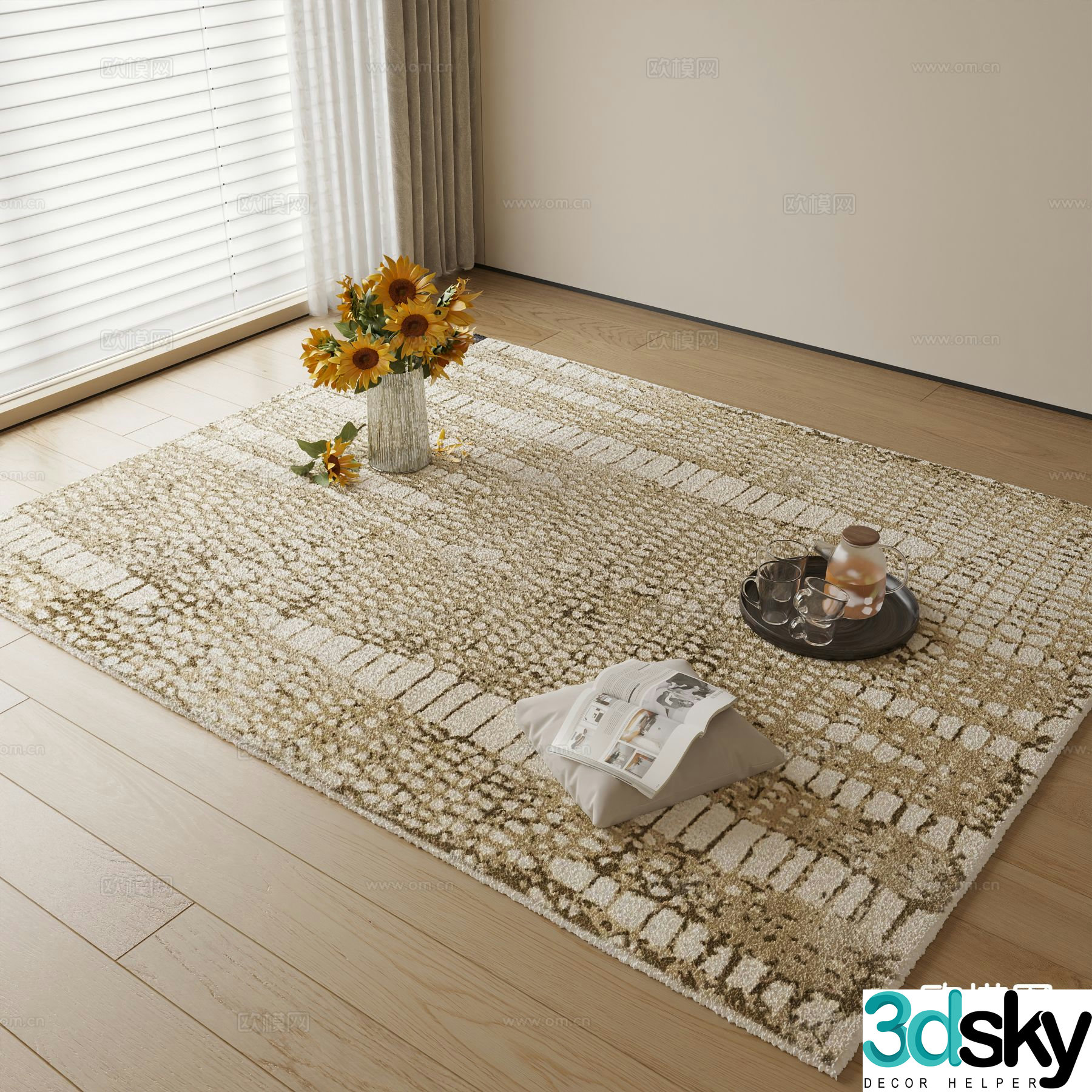 Modern abstract carpet 3d model