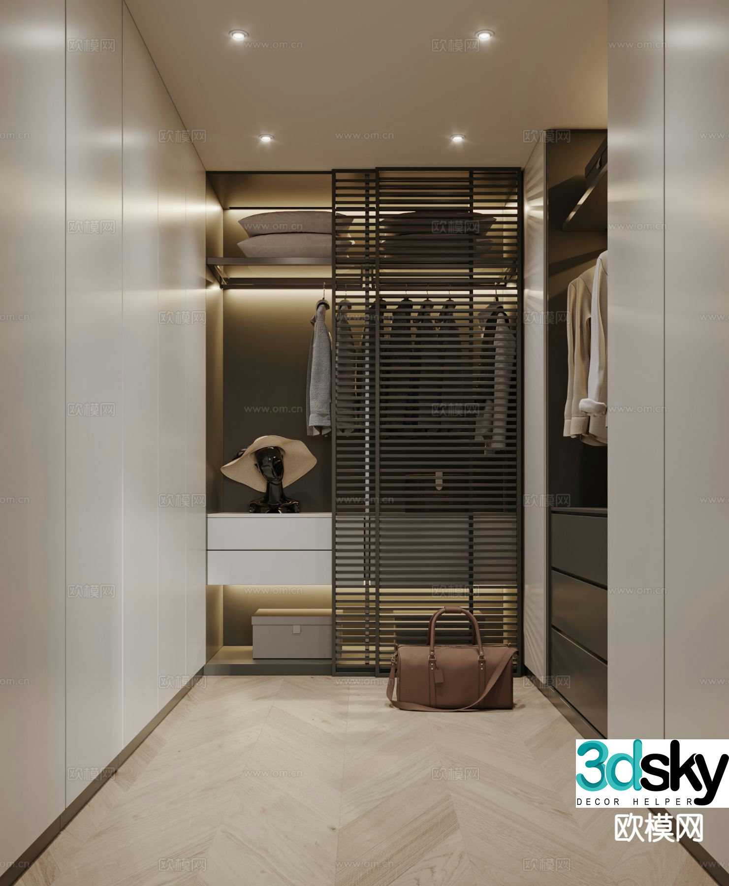 Modern cloakroom 3d model