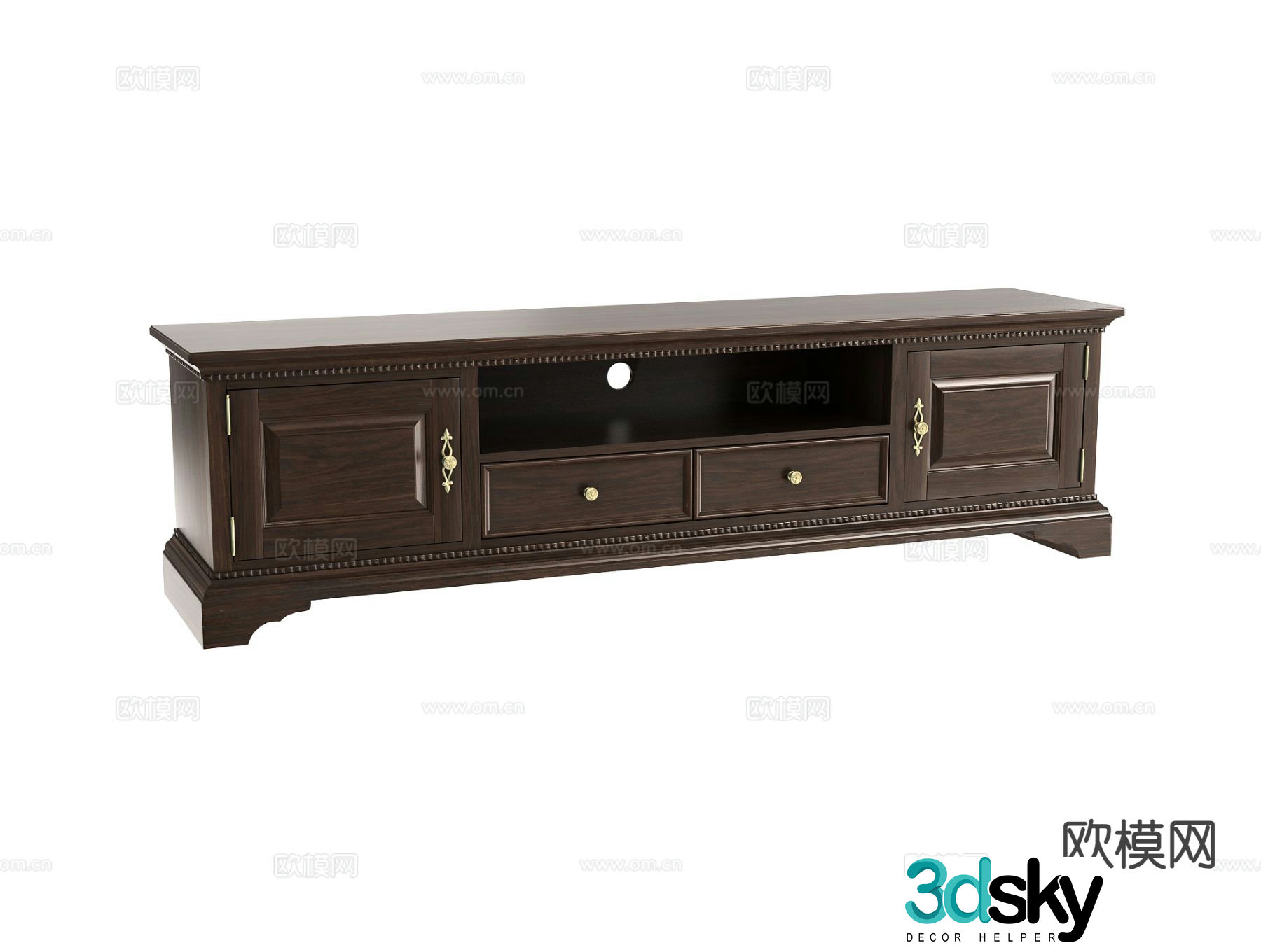 American TV cabinet 3d model