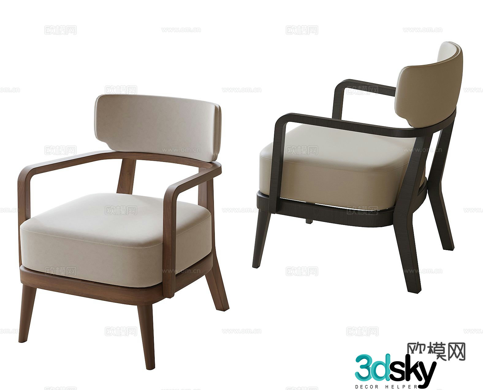 Wabi-sabi chair sofa chair leisure chair 3d model