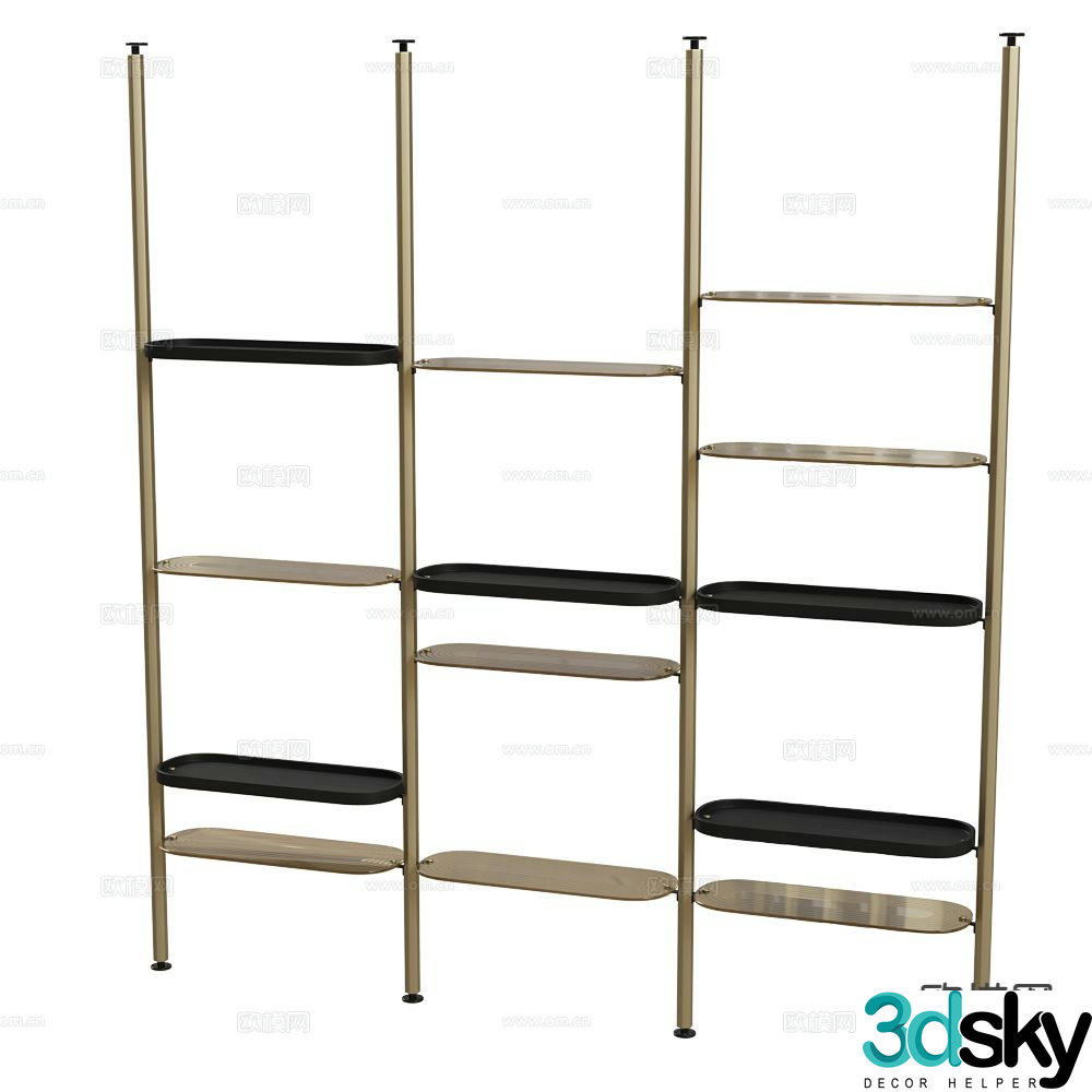 Paolo Castelli modern bookshelf storage rack 3d model