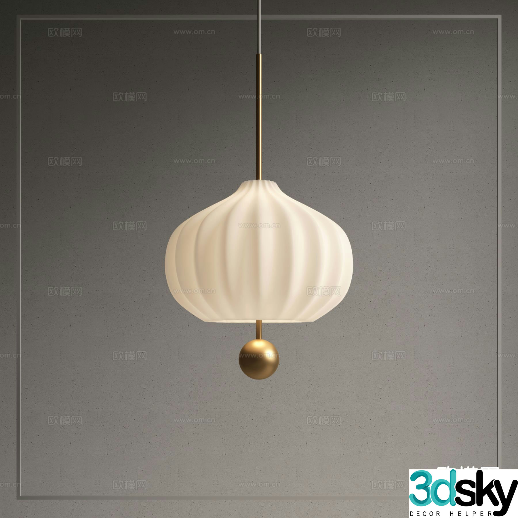 Simple chandelier art chandelier 3d model