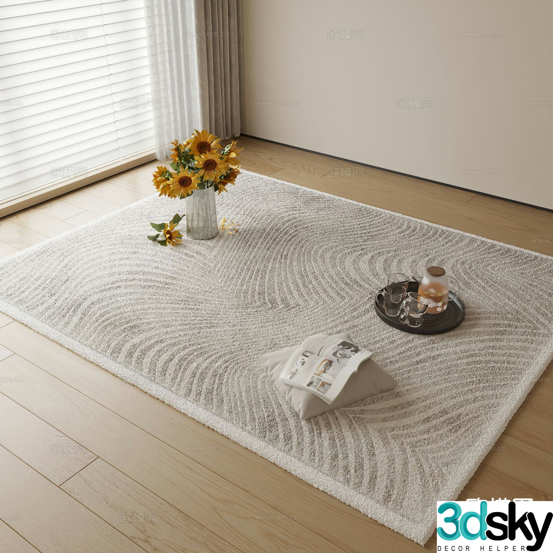 Modern abstract carpet 3d model