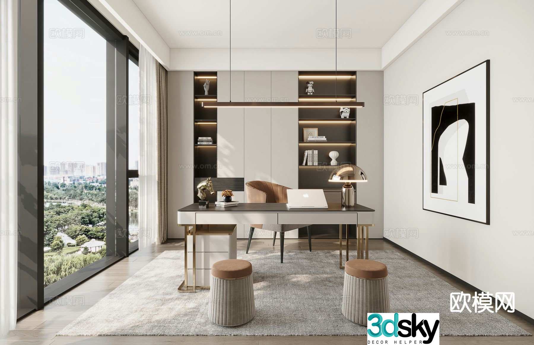 Light luxury study 3D model