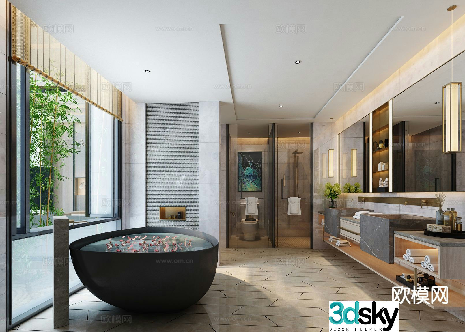 modern bathroom bathroom toilet 3d model